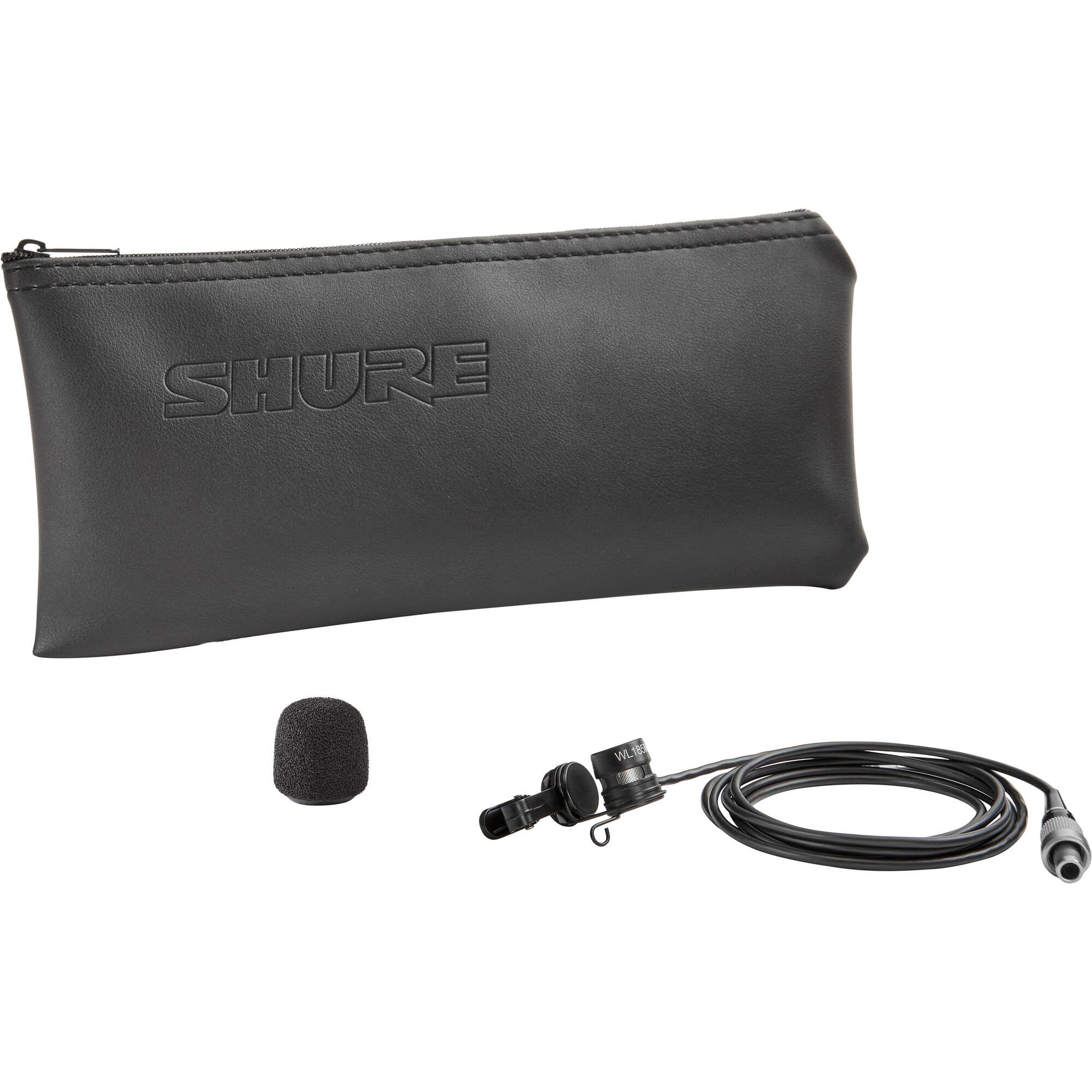 Shure WL185m Low-Profile Cardioid Lavalier Microphone with LEMO 3-Pin Connector (Black)