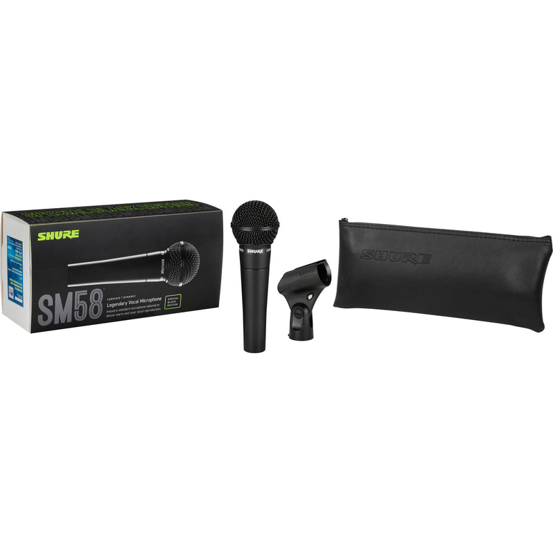 Shure SM58 Dynamic Cardioid Vocal Microphone (Special Black Edition)