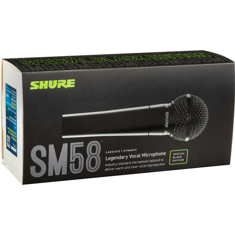 Shure SM58 Dynamic Cardioid Vocal Microphone (Special Black Edition)