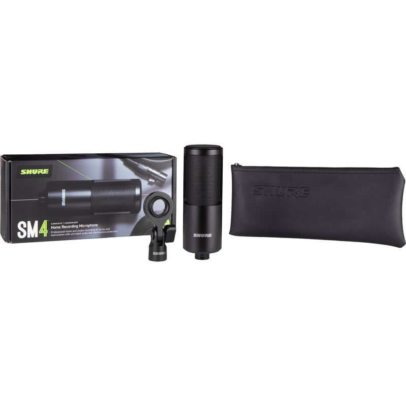 Shure SM4 Large-Diaphragm Cardioid Condenser Microphone (Black)