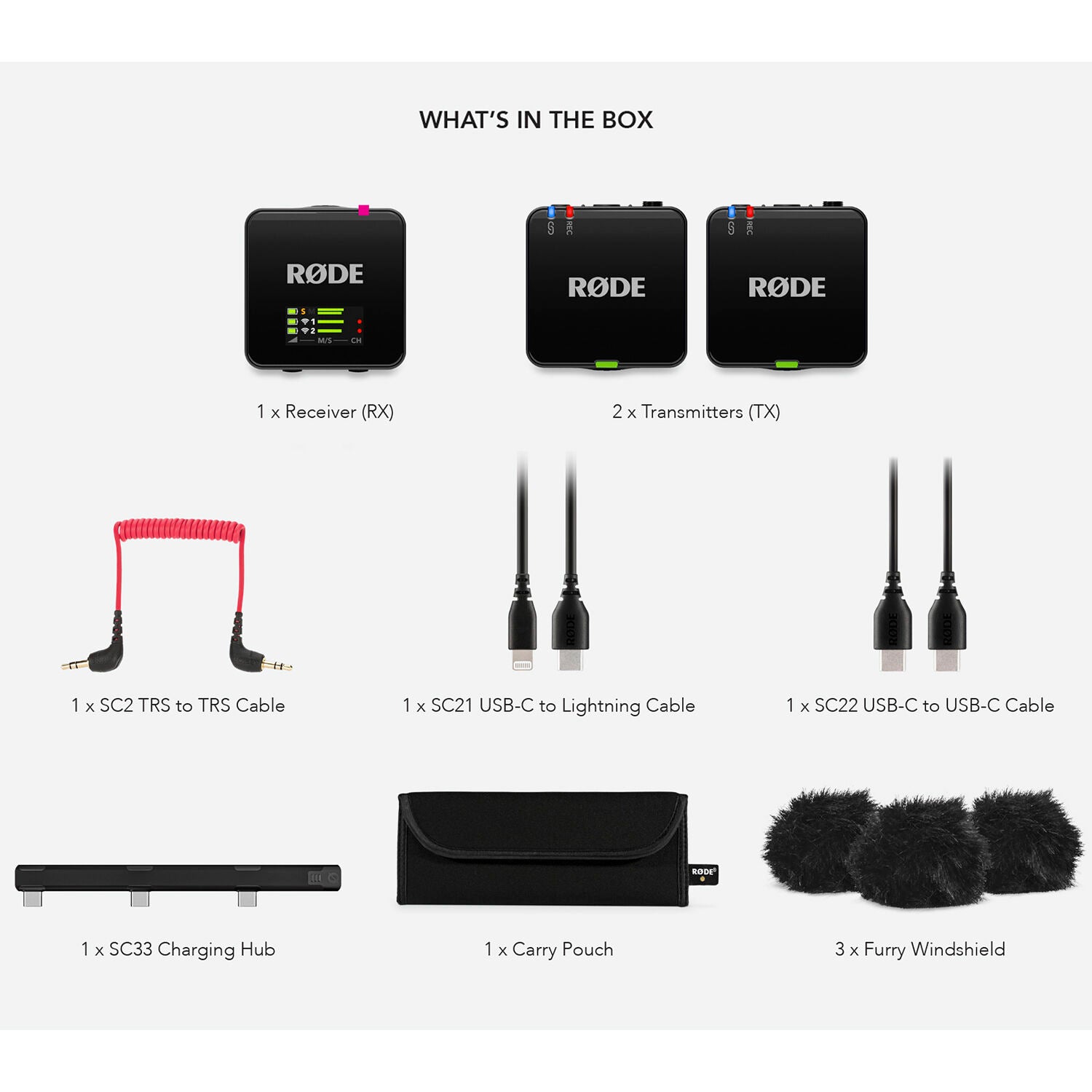 Rode Wireless GO III 2-Person Compact Digital Wireless Microphone System/Recorder (2.4 GHz, Black)