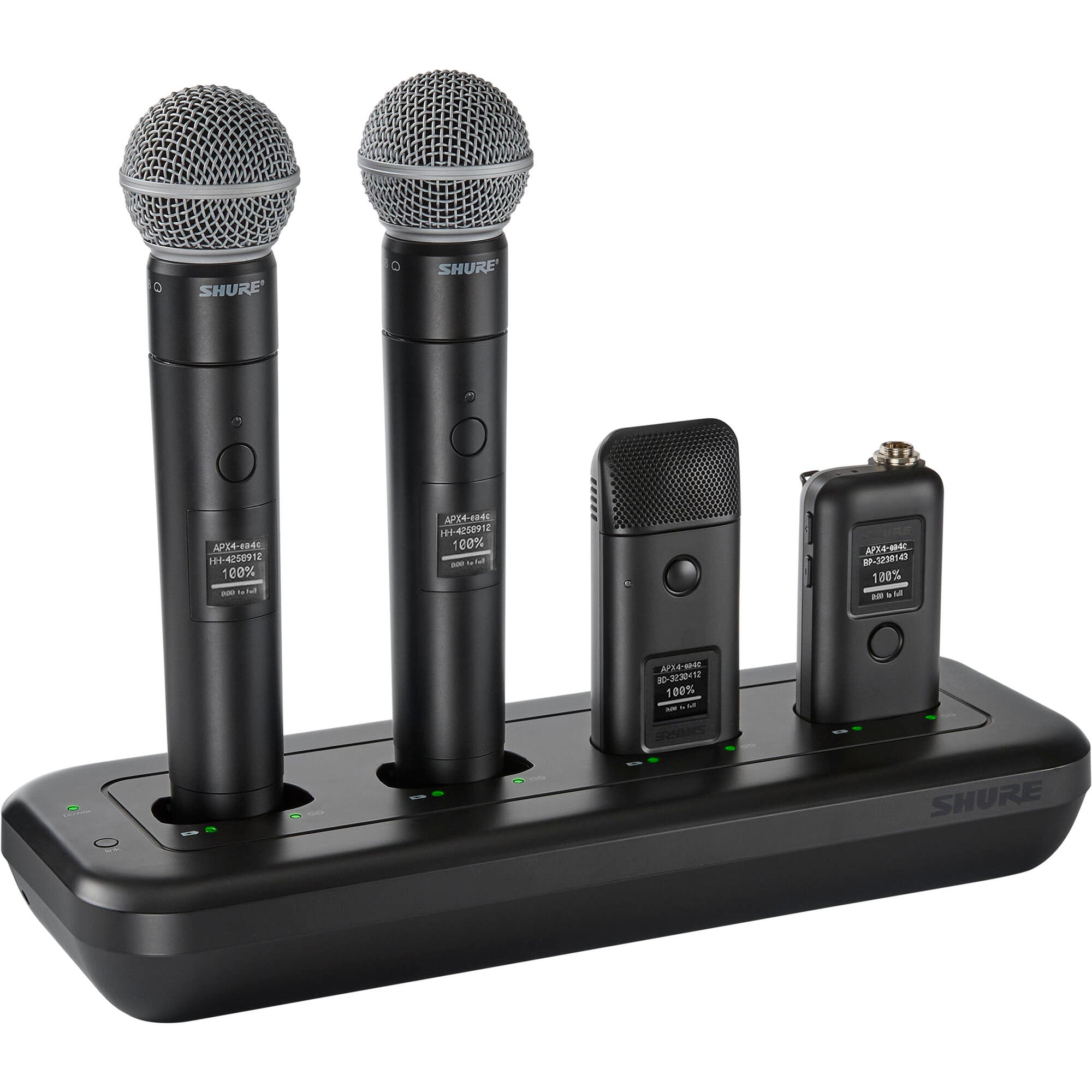 Shure MXWNDX4 Networked Charging Station for 4 MXW neXt Bodypack, Handheld & Boundary Transmitters