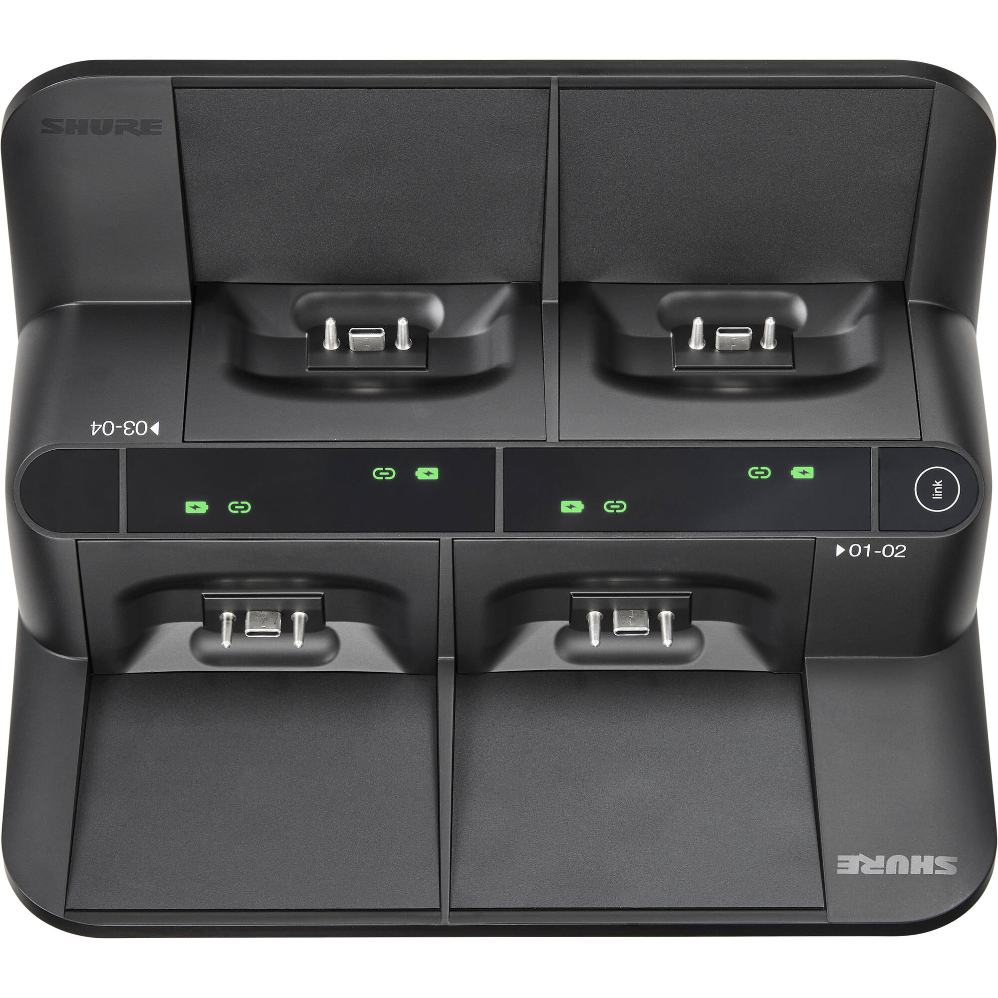 Shure MXWNDX4G Networked Charging Station for 4 MXW neXt Boundary & Gooseneck Transmitters