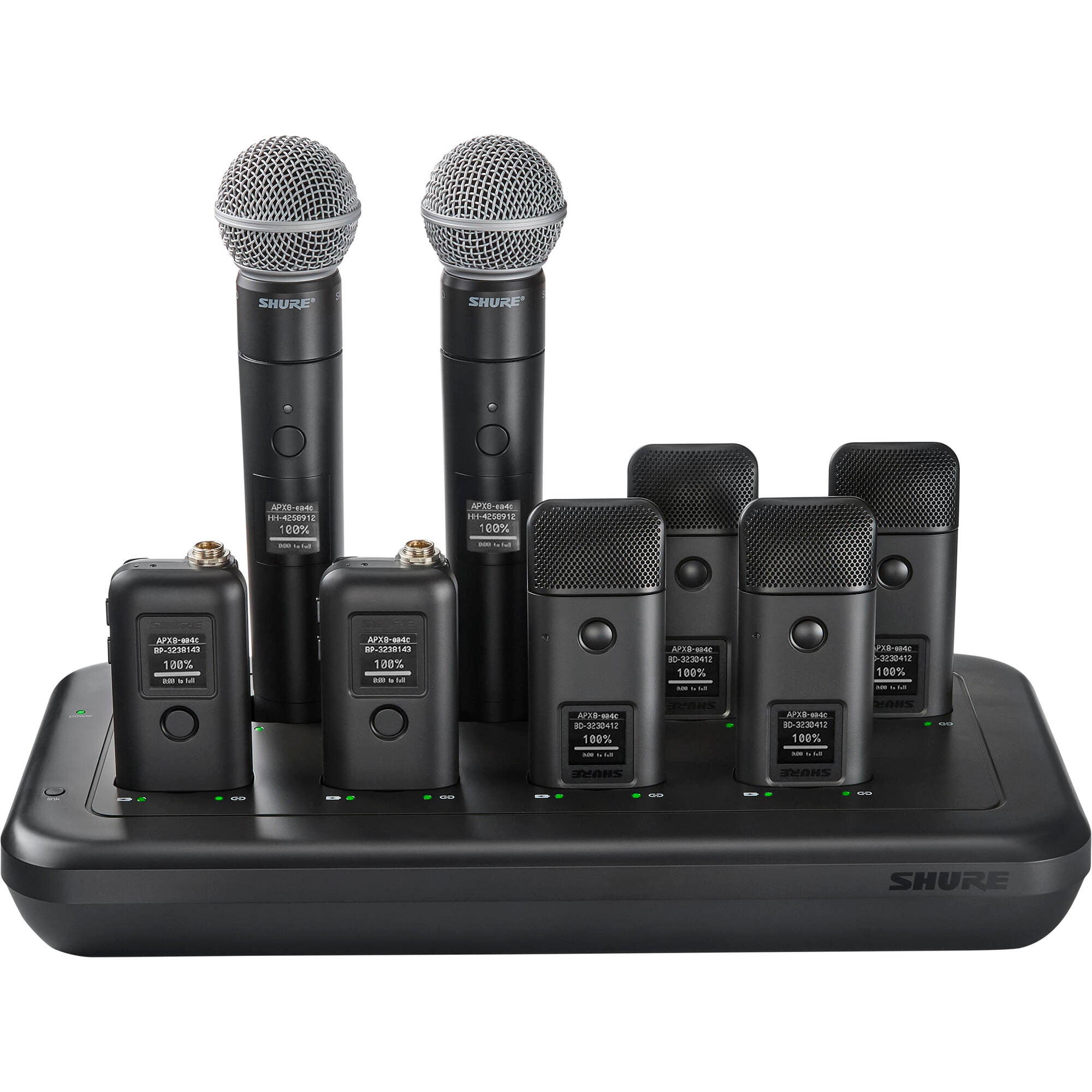 Shure MXWNDX8 Networked Charging Station for 8 MXW neXt Bodypack, Handheld & Boundary Transmitters