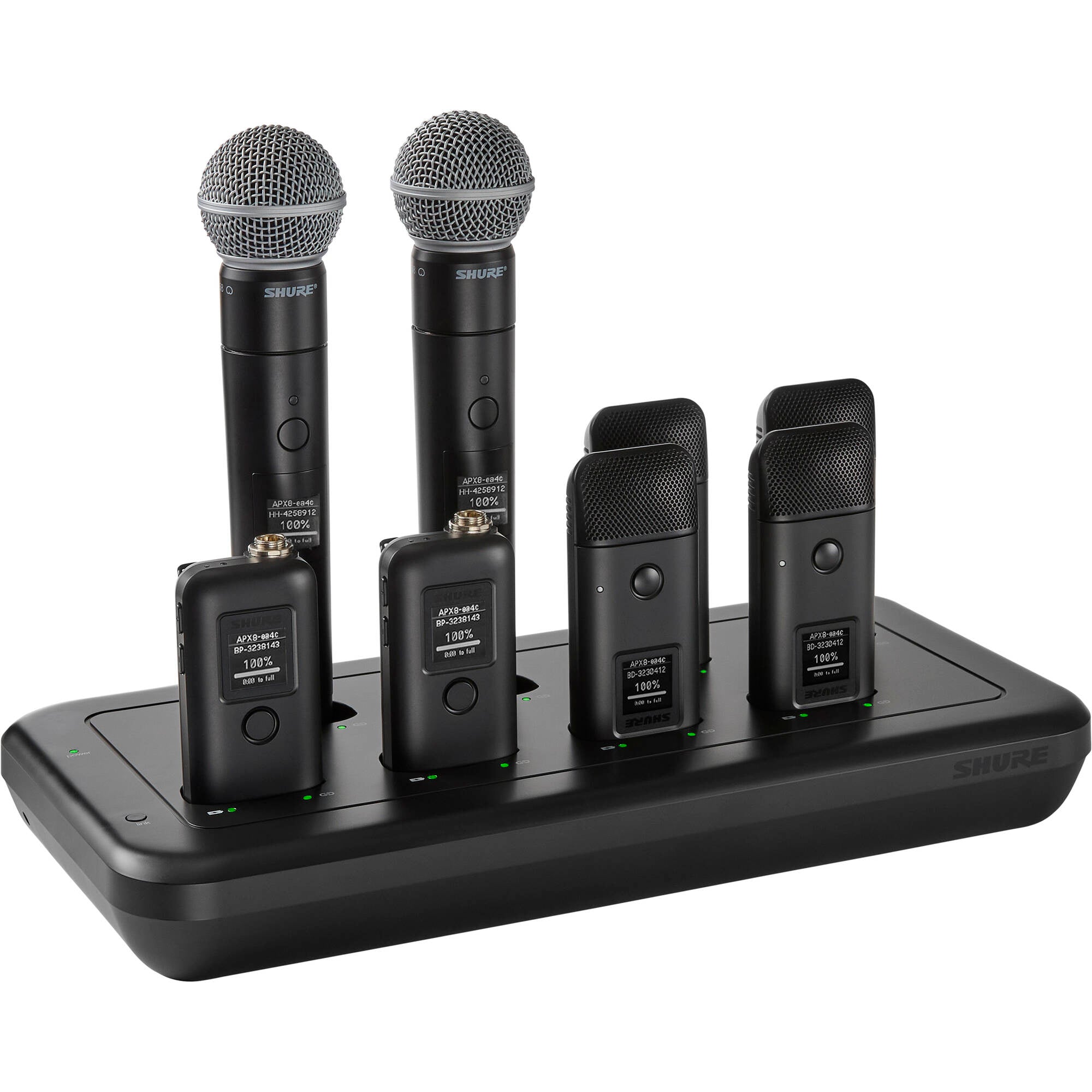 Shure MXWNDX8 Networked Charging Station for 8 MXW neXt Bodypack, Handheld & Boundary Transmitters