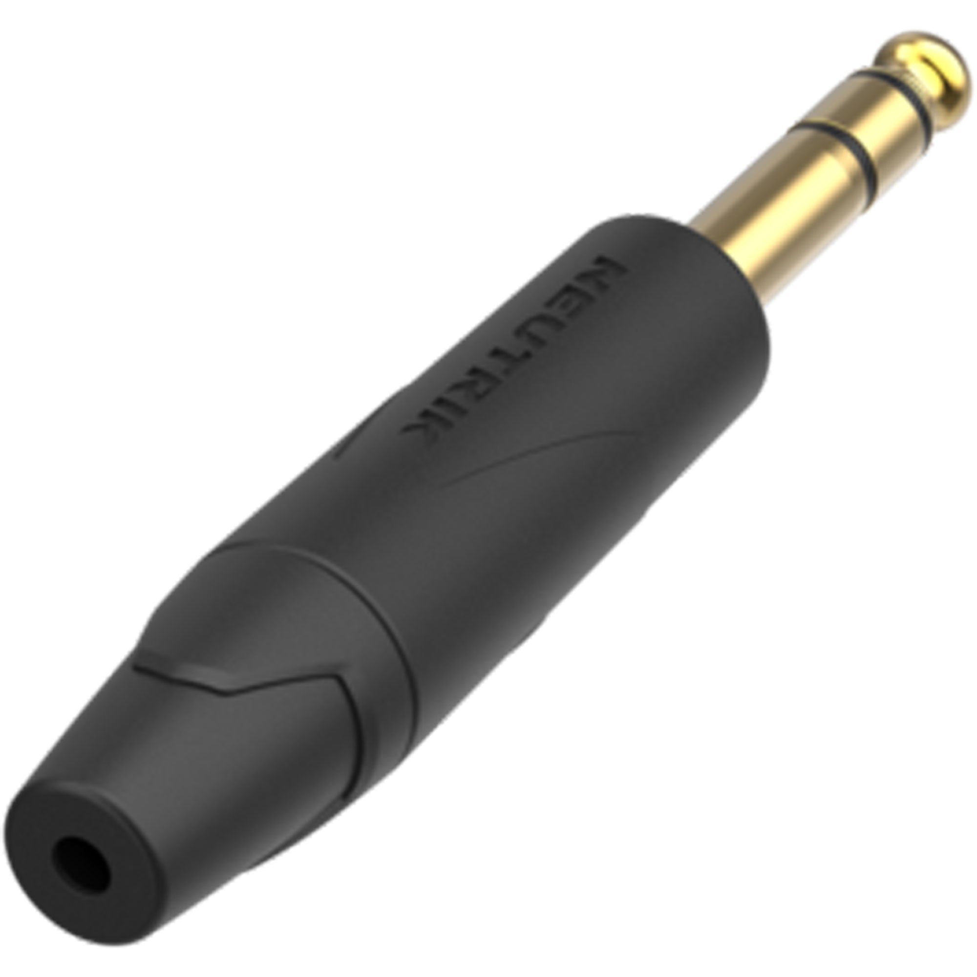 Neutrik NP3XX-AU-0 Professional 1/4" TRS Stereo Phone Plug (Black Composite/Gold, Box of 100)