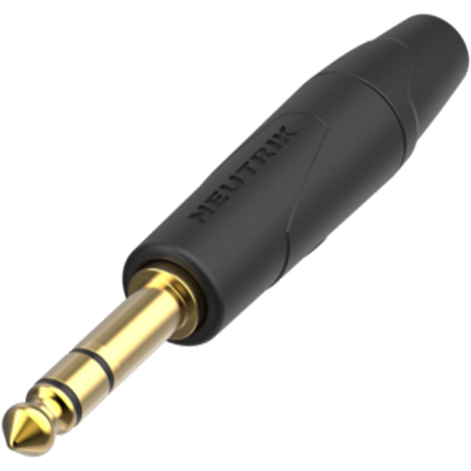 Neutrik NP3XX-AU-0 Professional 1/4" TRS Stereo Phone Plug (Black Composite/Gold, Box of 100)