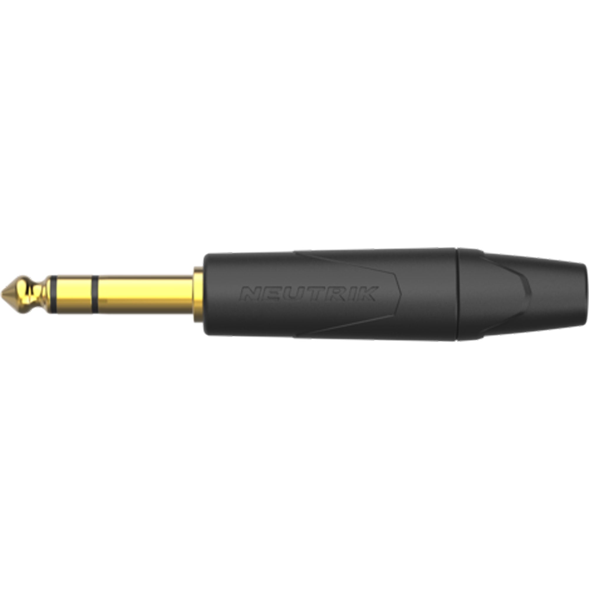 Neutrik NP3XX-AU-0 Professional 1/4" TRS Stereo Phone Plug (Black Composite/Gold, Box of 100)