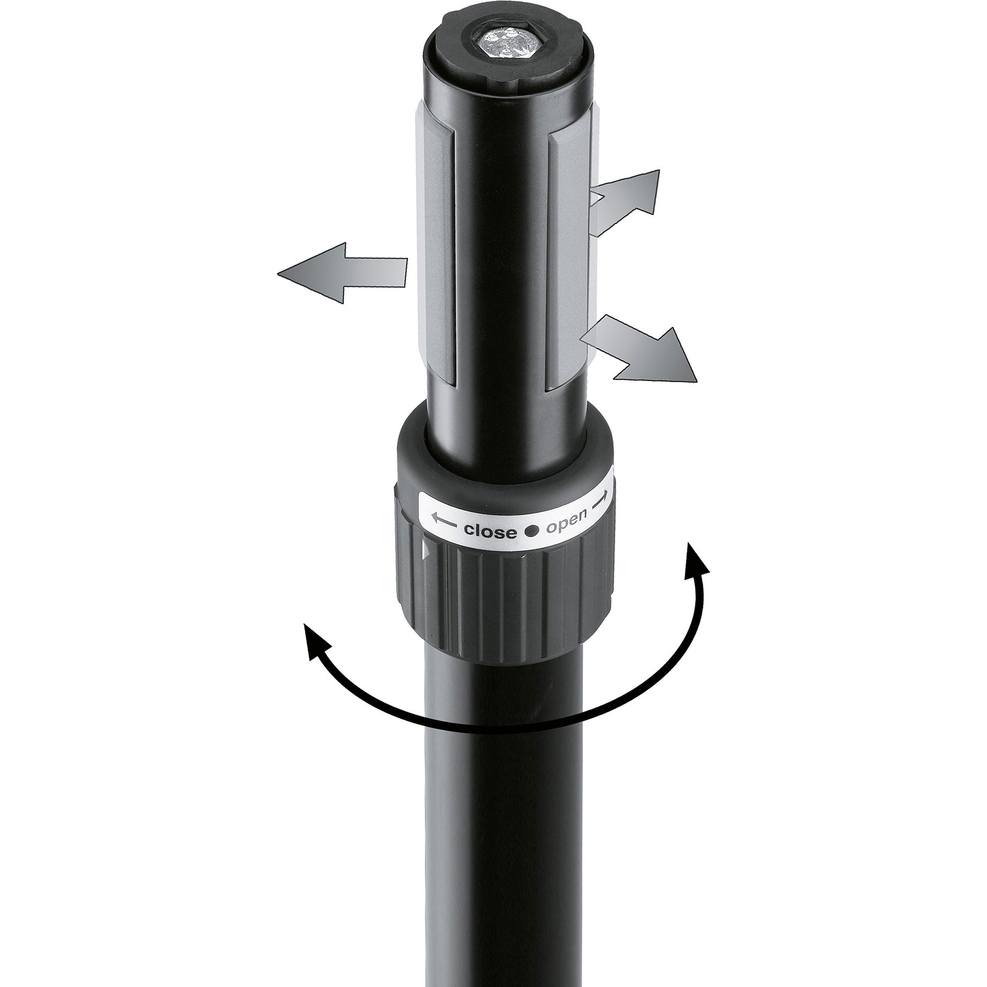 K&M Stands 21340 Distance Rod with Hand Crank and Ring Lock