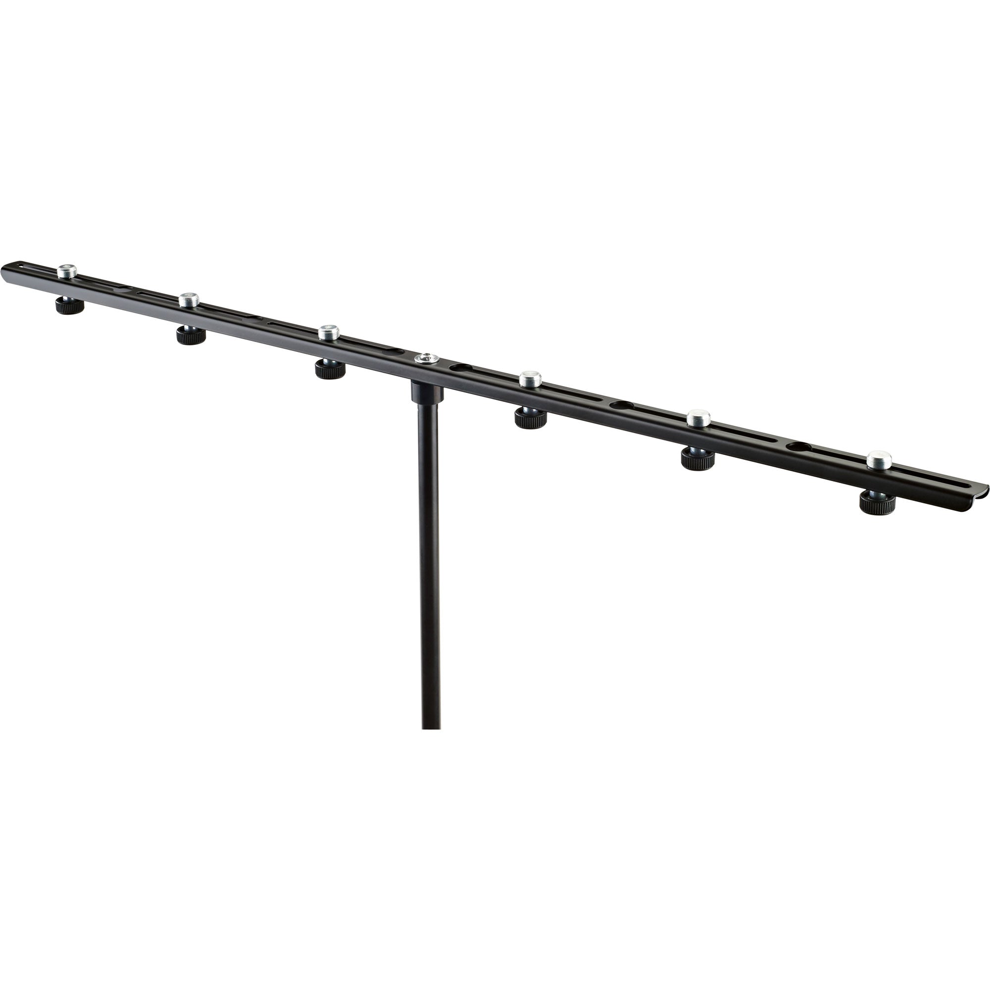 K&M Stands 23560 Six Microphone Bar with 5/8" Locking Screws (Black)