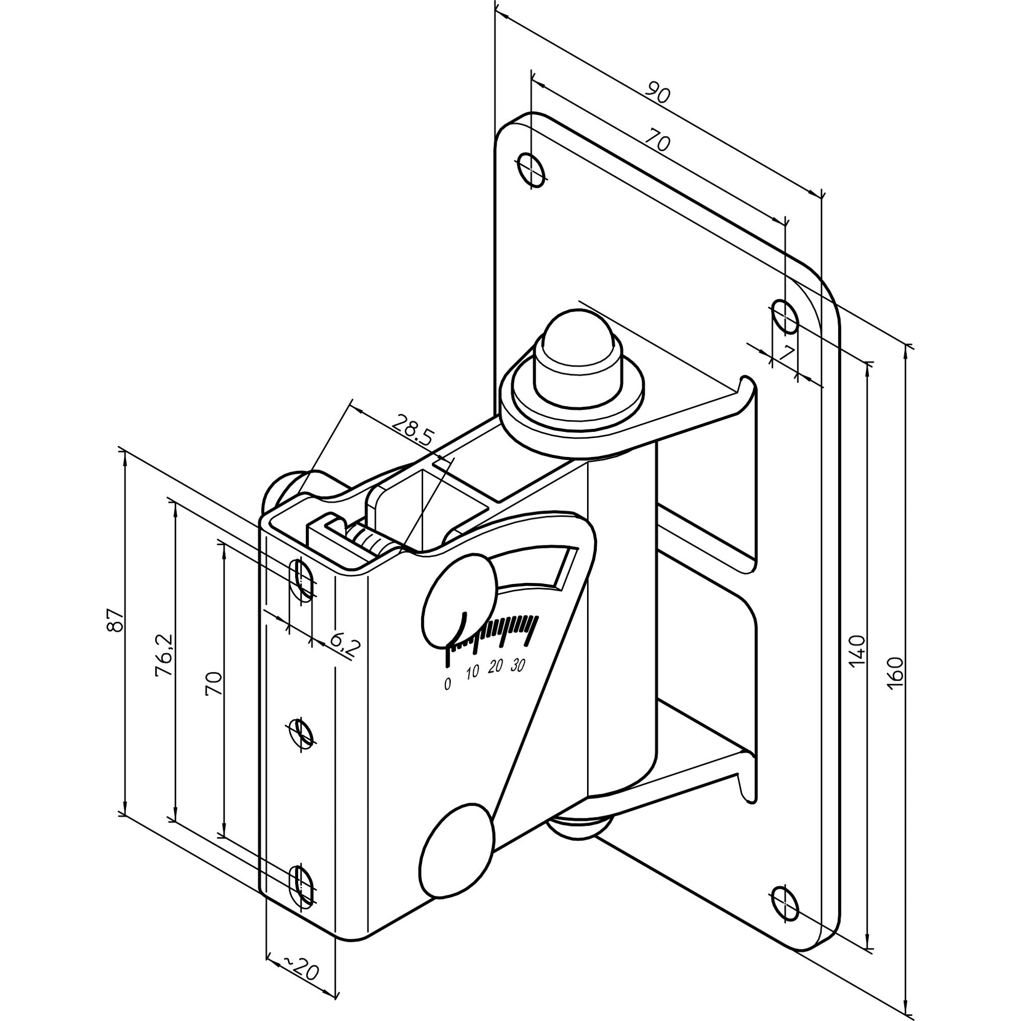 K&M Stands 24471 Speaker Wall Mount (Black)