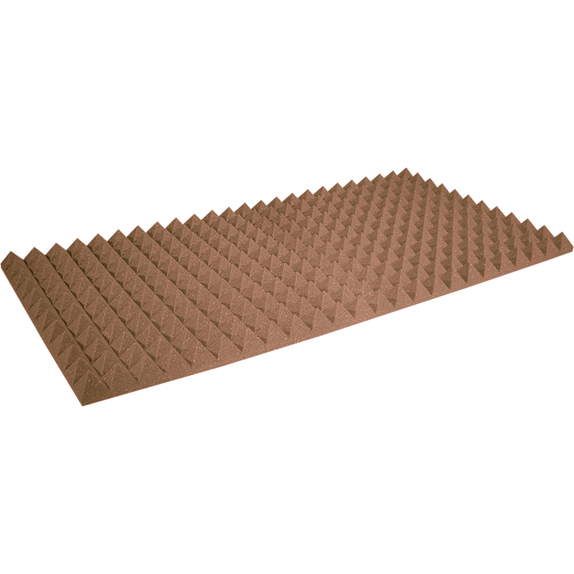 Performance Audio 24" x 48" x 2" Pyramid Acoustic Foam Panel (Brown, 6 Pack)