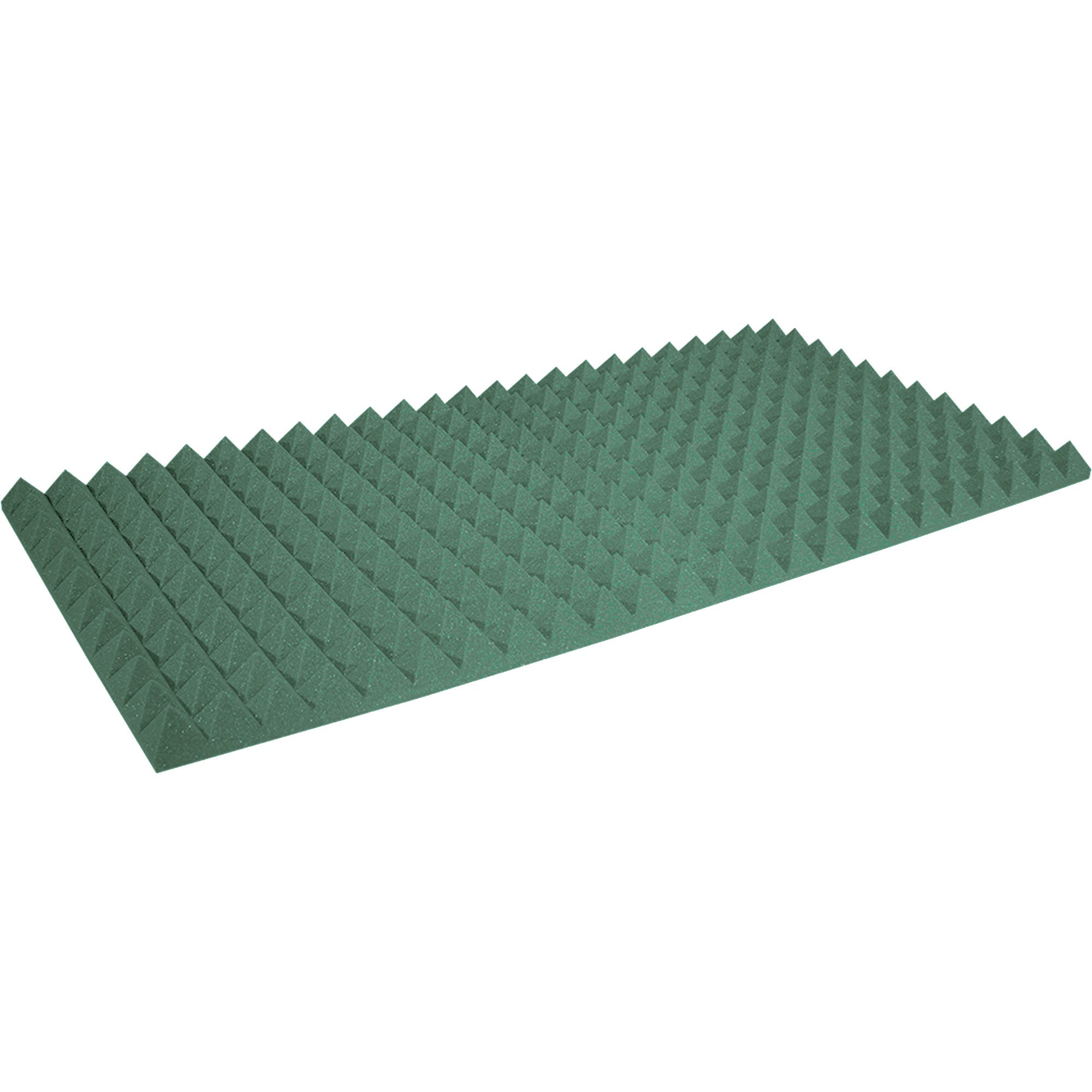 Performance Audio 24" x 48" x 2" Pyramid Acoustic Foam Panel (Forest Green, 6 Pack)