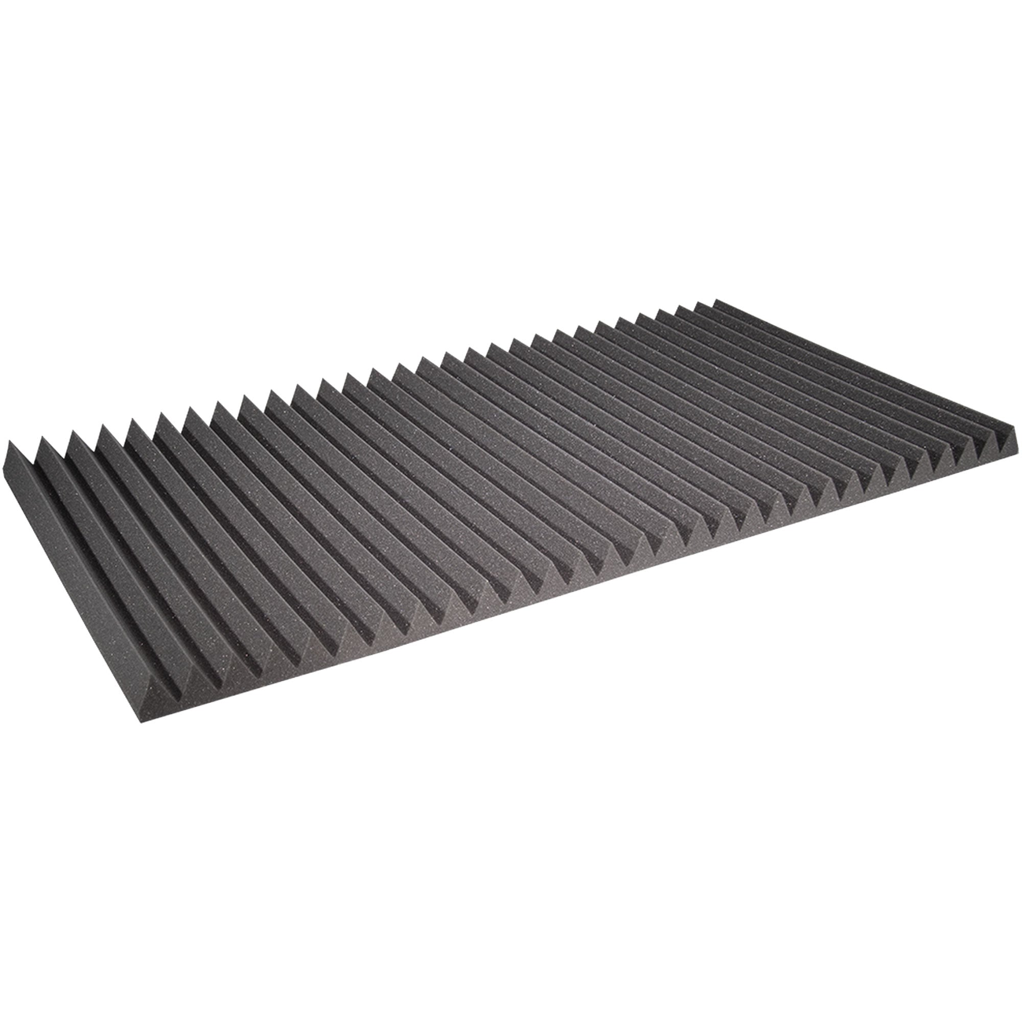 Performance Audio 24" x 48" x 2" Wedge Acoustic Foam Panel (Charcoal)