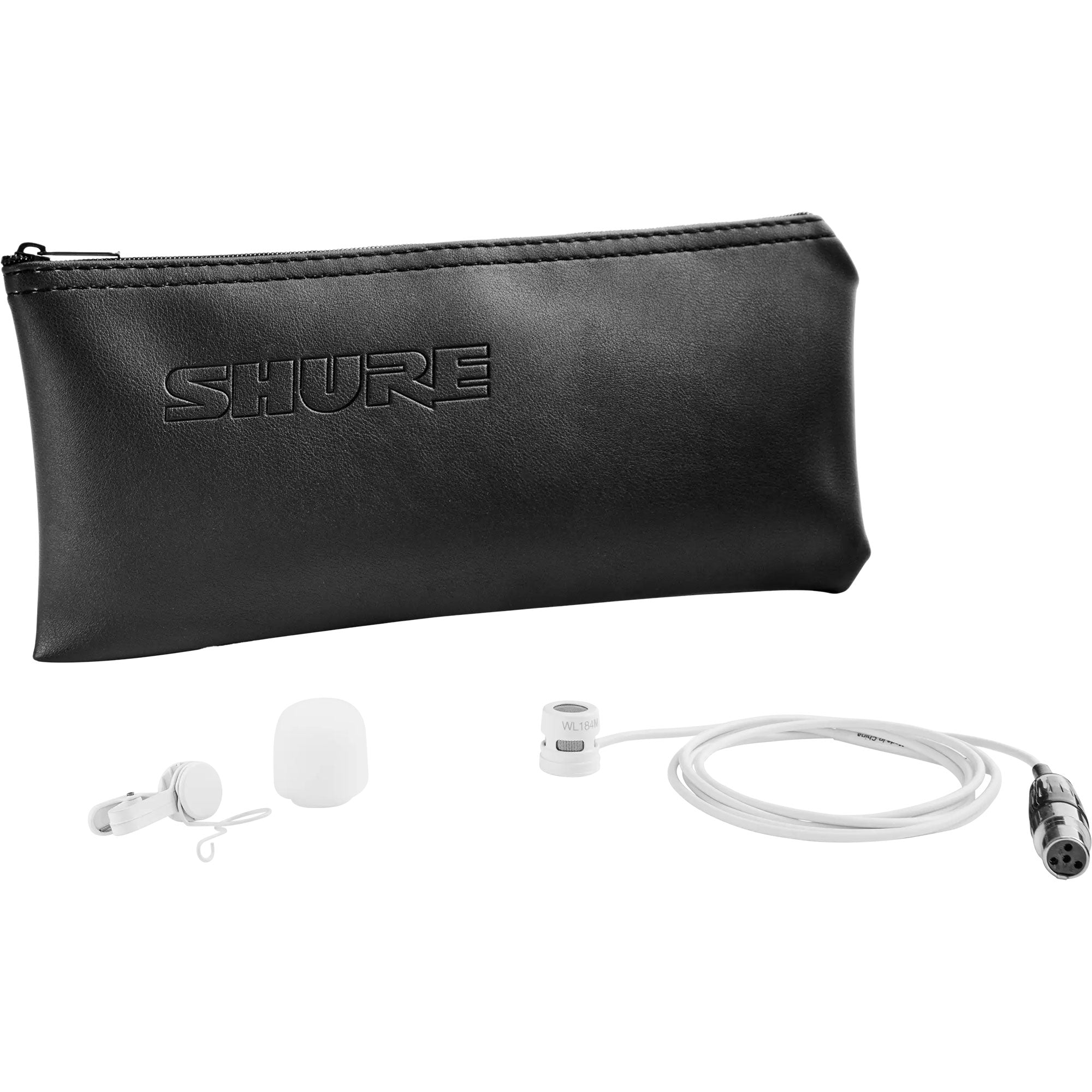 Shure WL184m Low-Profile Supercardioid Lavalier Microphone with TA4F Connector (White)