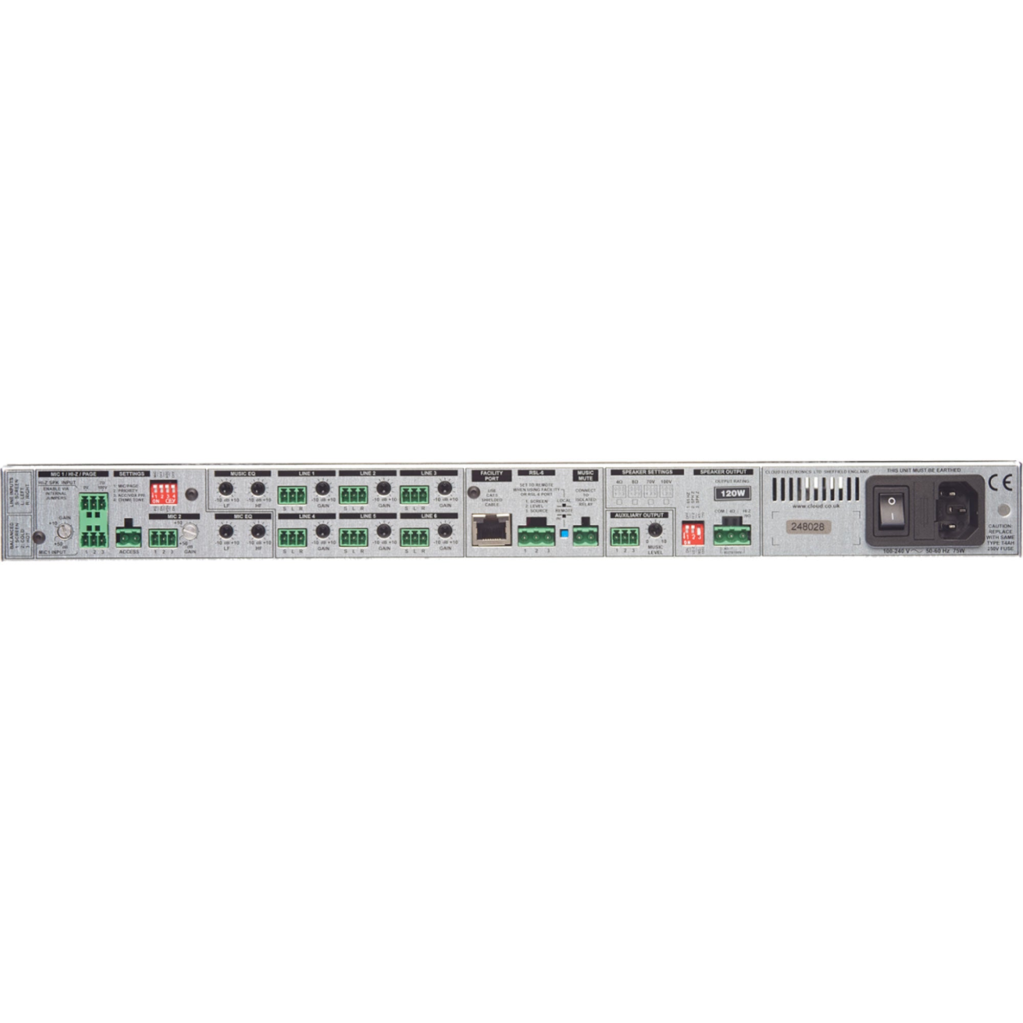 Cloud MPA120MK2 120W Integrated Mixer Amplifier