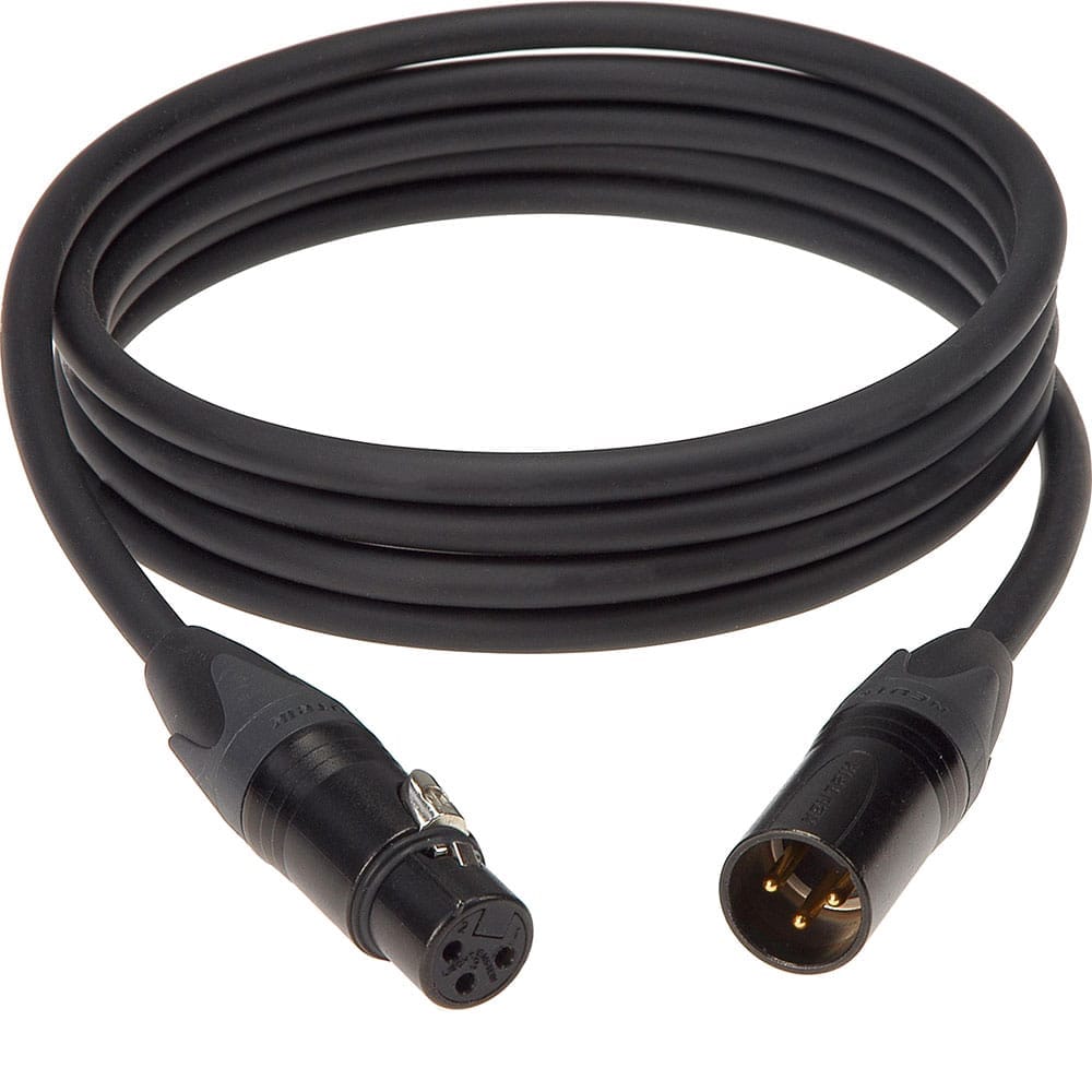 Custom Cables 3-Pin XLR-XLR Microphone Cable Made from Horizon MIC1.K & Neutrik Connectors