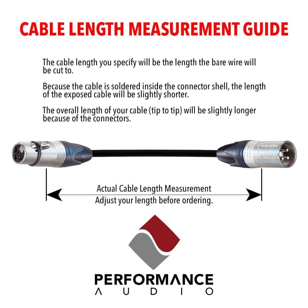 Custom Cables 1/4" TS Instrument Cable Made from Horizon INST1.K & Neutrik Connectors