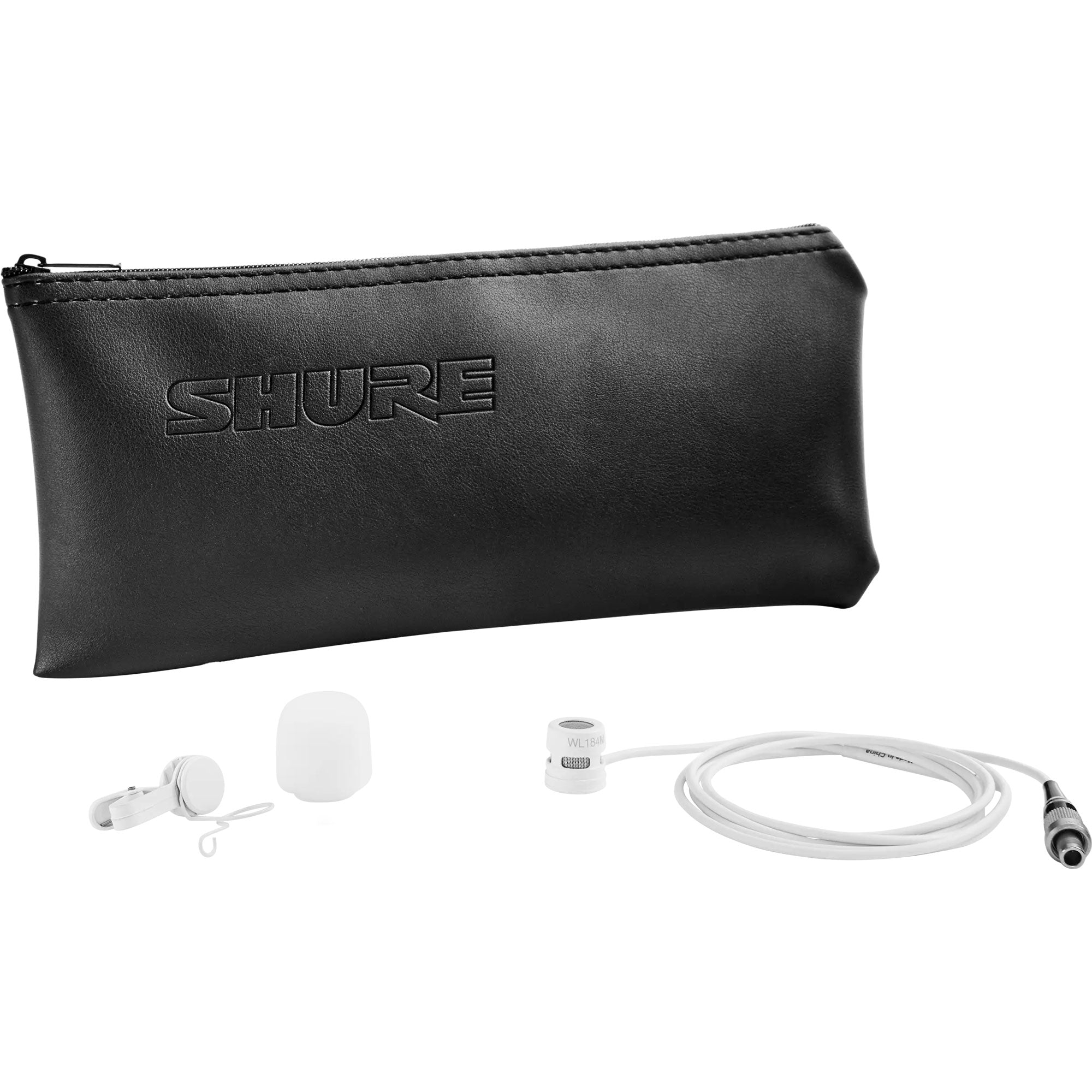 Shure WL184m Low-Profile Supercardioid Lavalier Microphone with LEMO 3-Pin Connector (White)