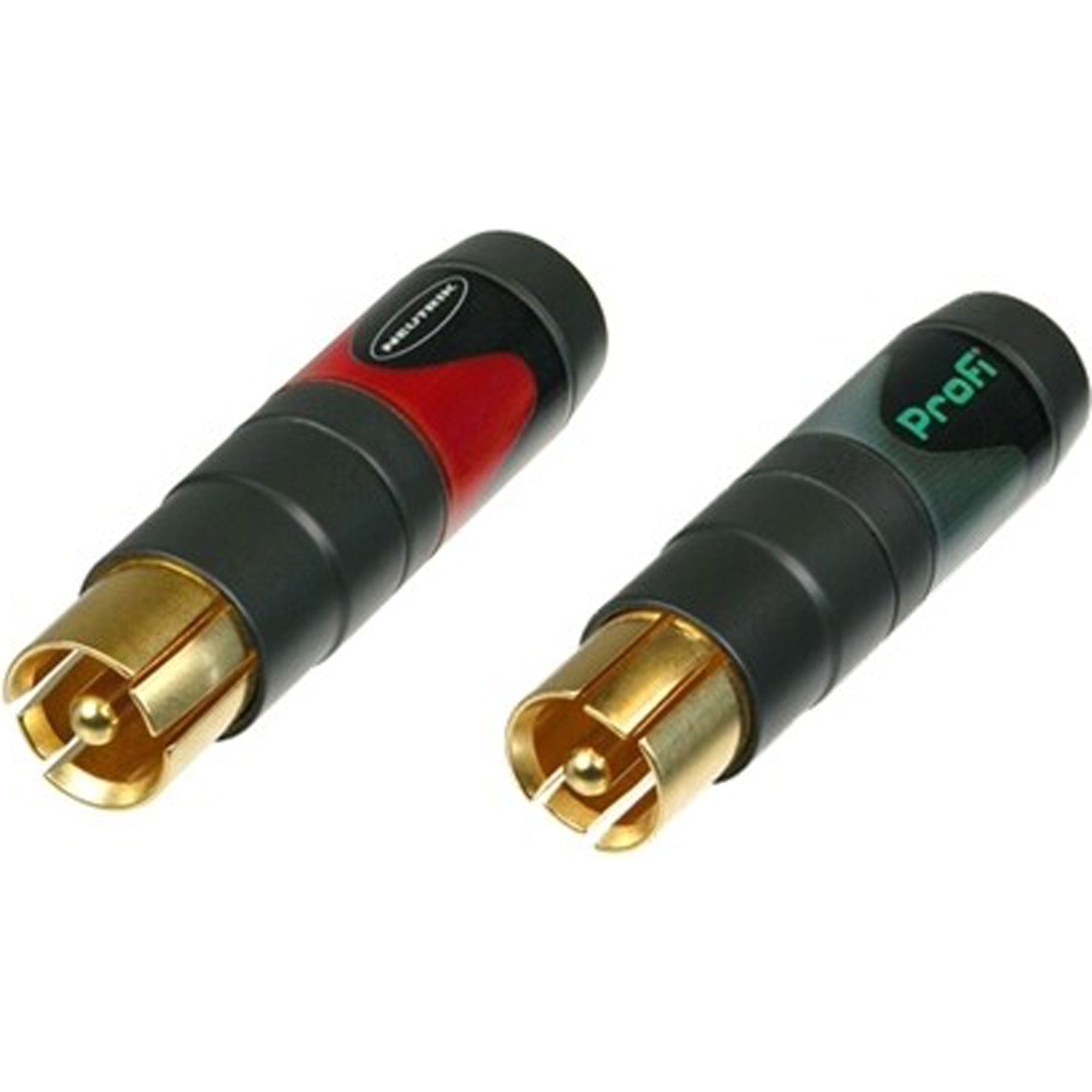 Neutrik NF2C-B/2 ProFi Professional RCA Plugs (1 Pair, Red & Black)