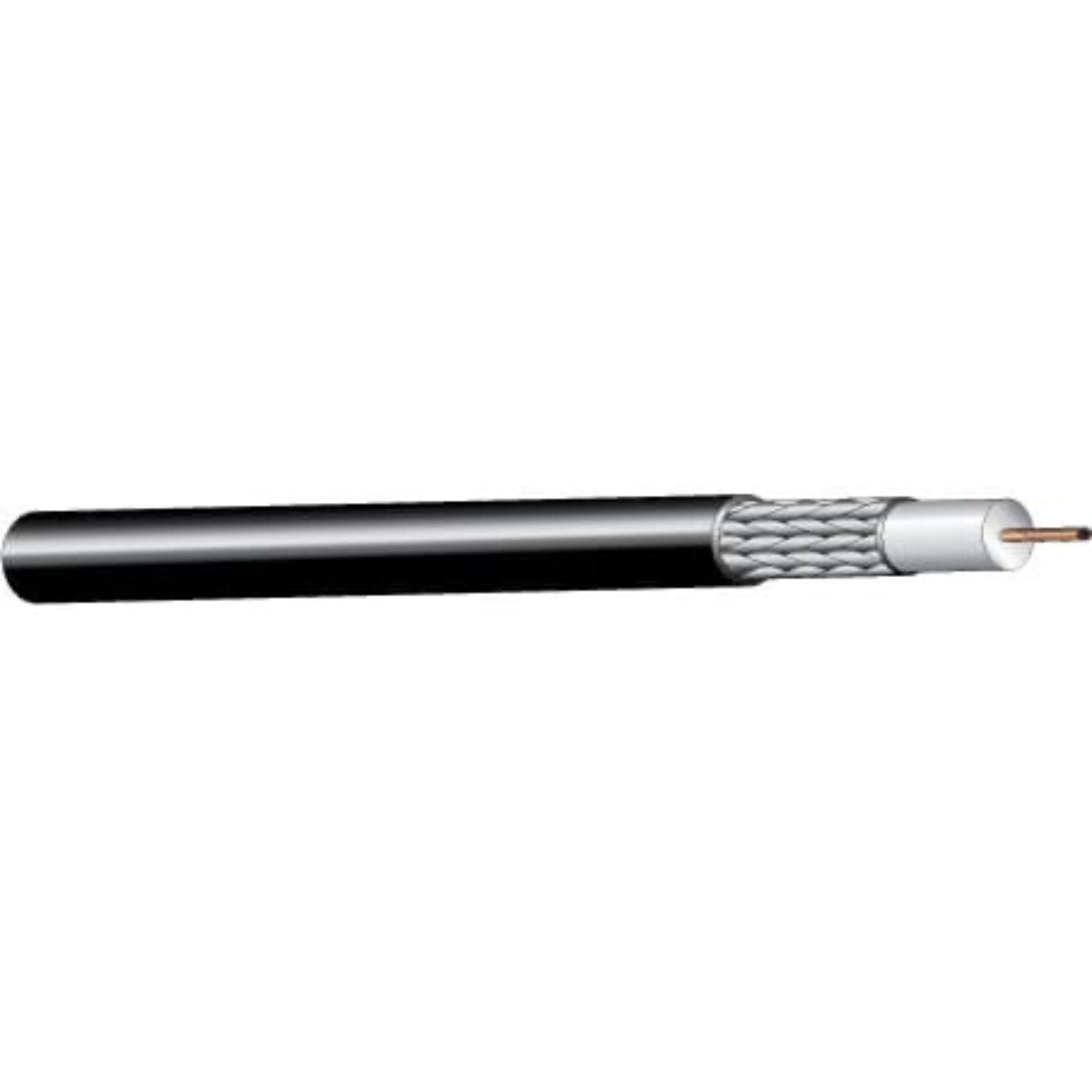 West Penn 807X Flexible RG8X/U 16 AWG 50 Ohm Coaxial Cable (Black, 1000' Roll)