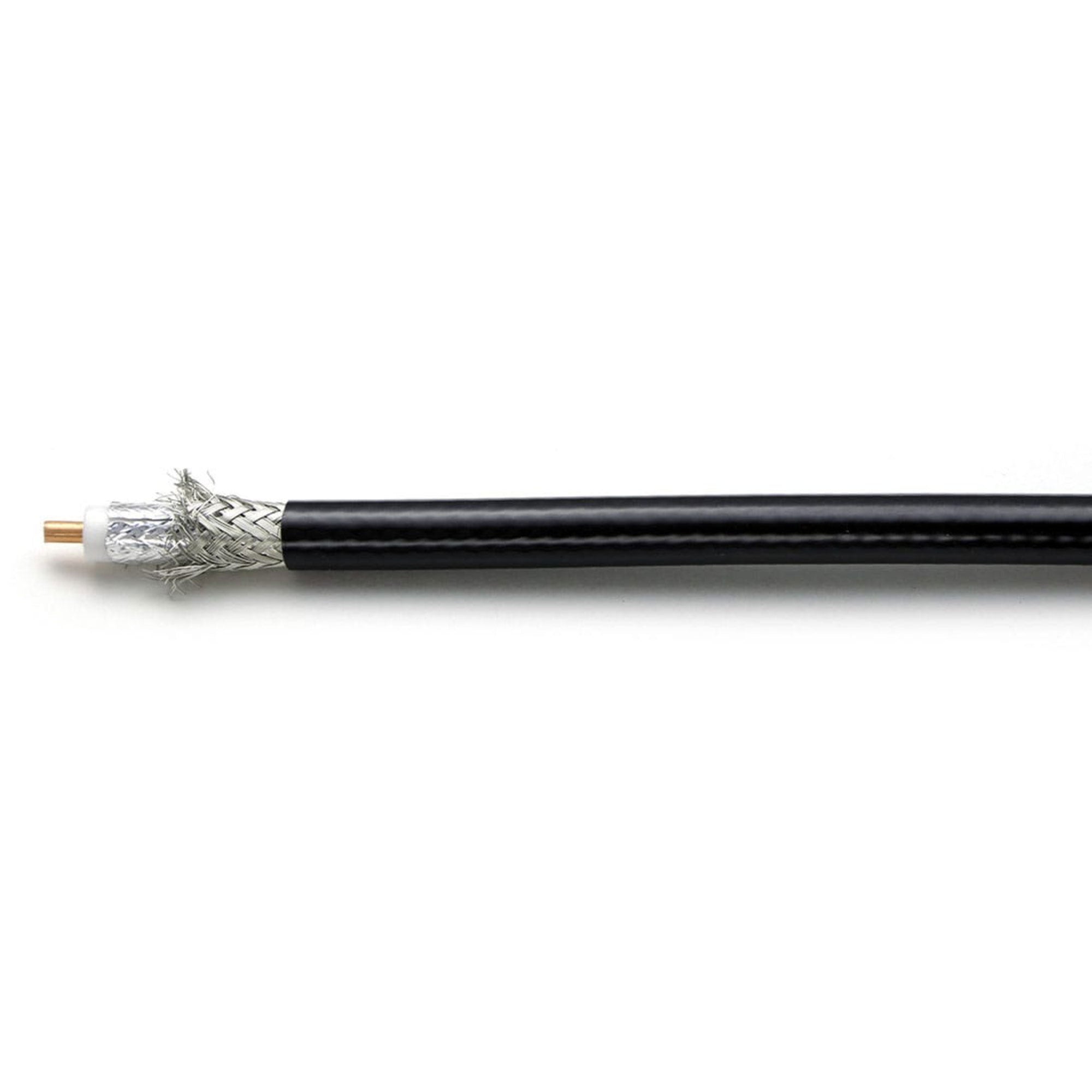 West Penn 807X Flexible RG8X/U 16 AWG 50 Ohm Coaxial Cable (Black, By the Foot)