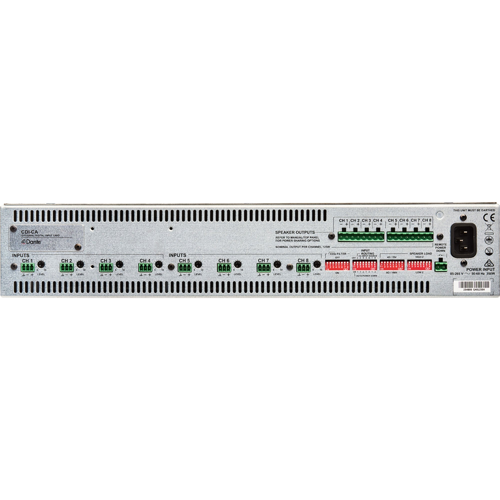 Cloud CA8125 8 Channel Amplifier 125w Per Output Channel