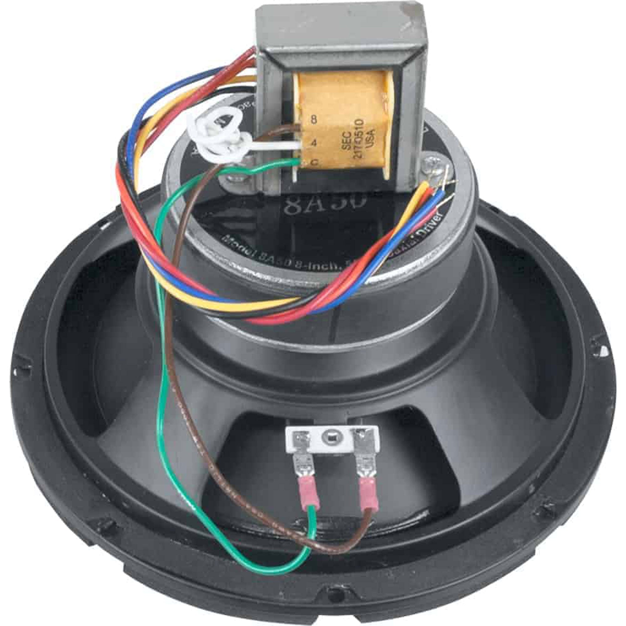 Lowell 8A50-T870 Premium 8" 50W Coaxial Driver (70V, 8W Transformer)