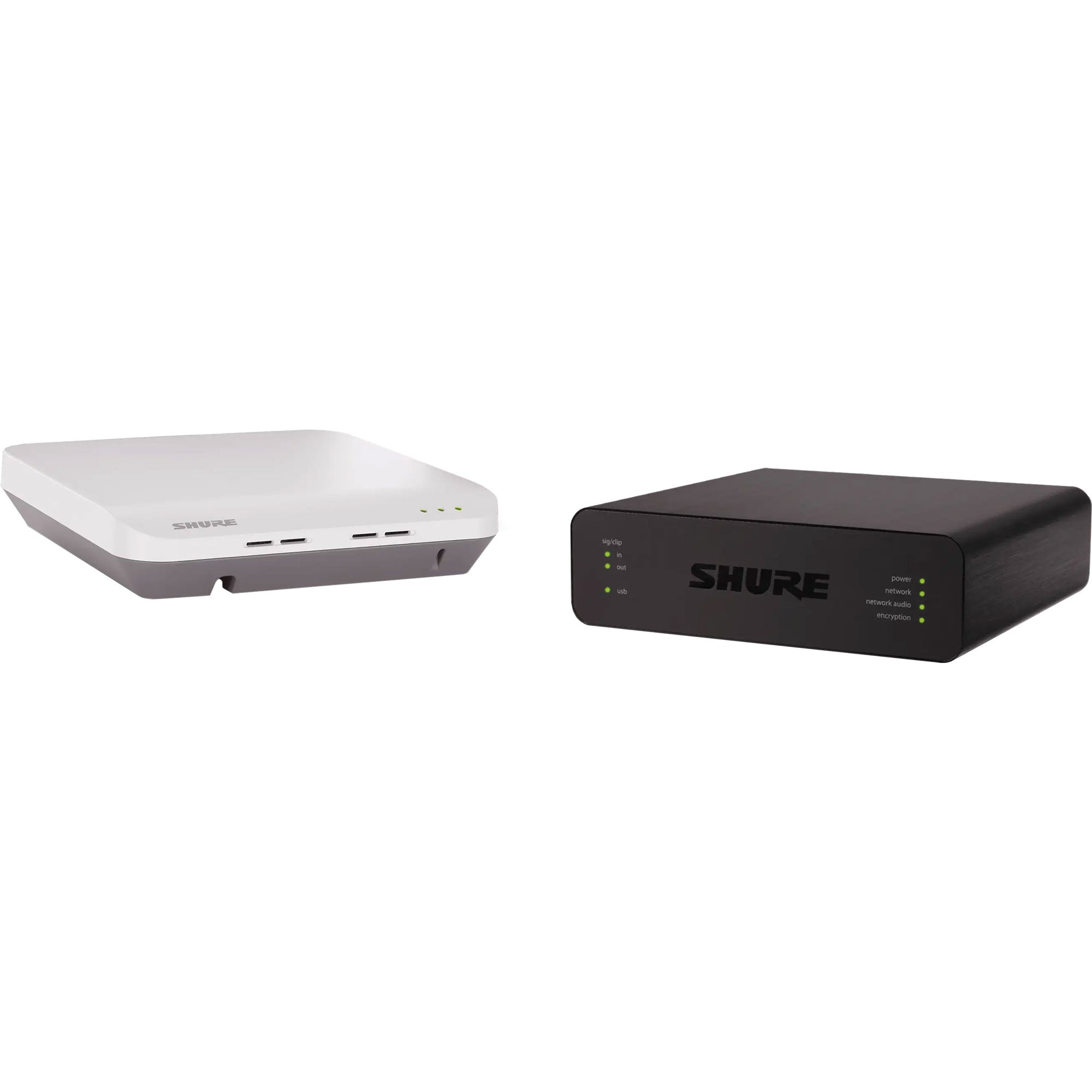 Shure MXWAPT4 4-Channel Access Point Transceiver with ANIUSB-MATRIX USB Audio Network Interface