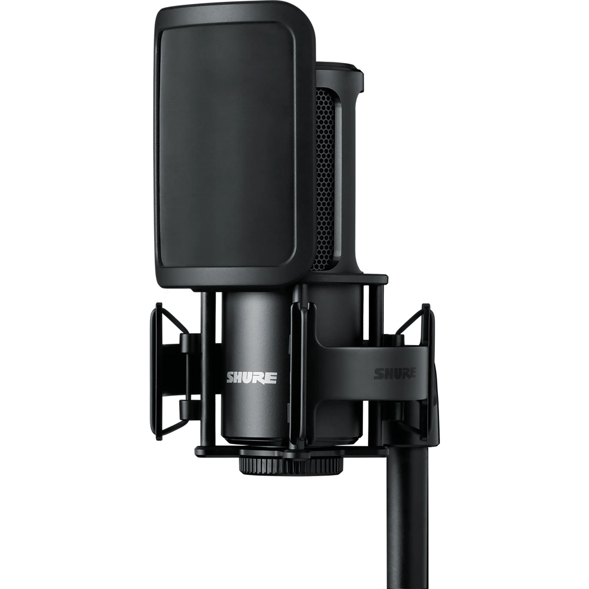 Shure SM4 Large-Diaphragm Cardioid Condenser Microphone Kit with Shockmount (Black)