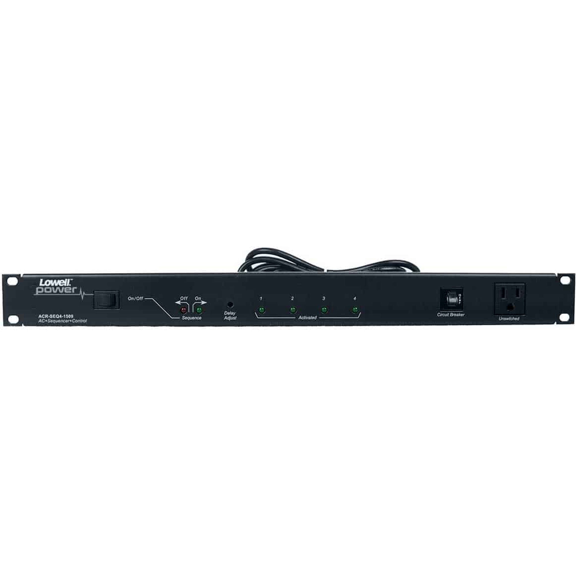 Lowell ACR-SEQ4-1509 15A Rackmount Power Sequencer with 9 Outlets