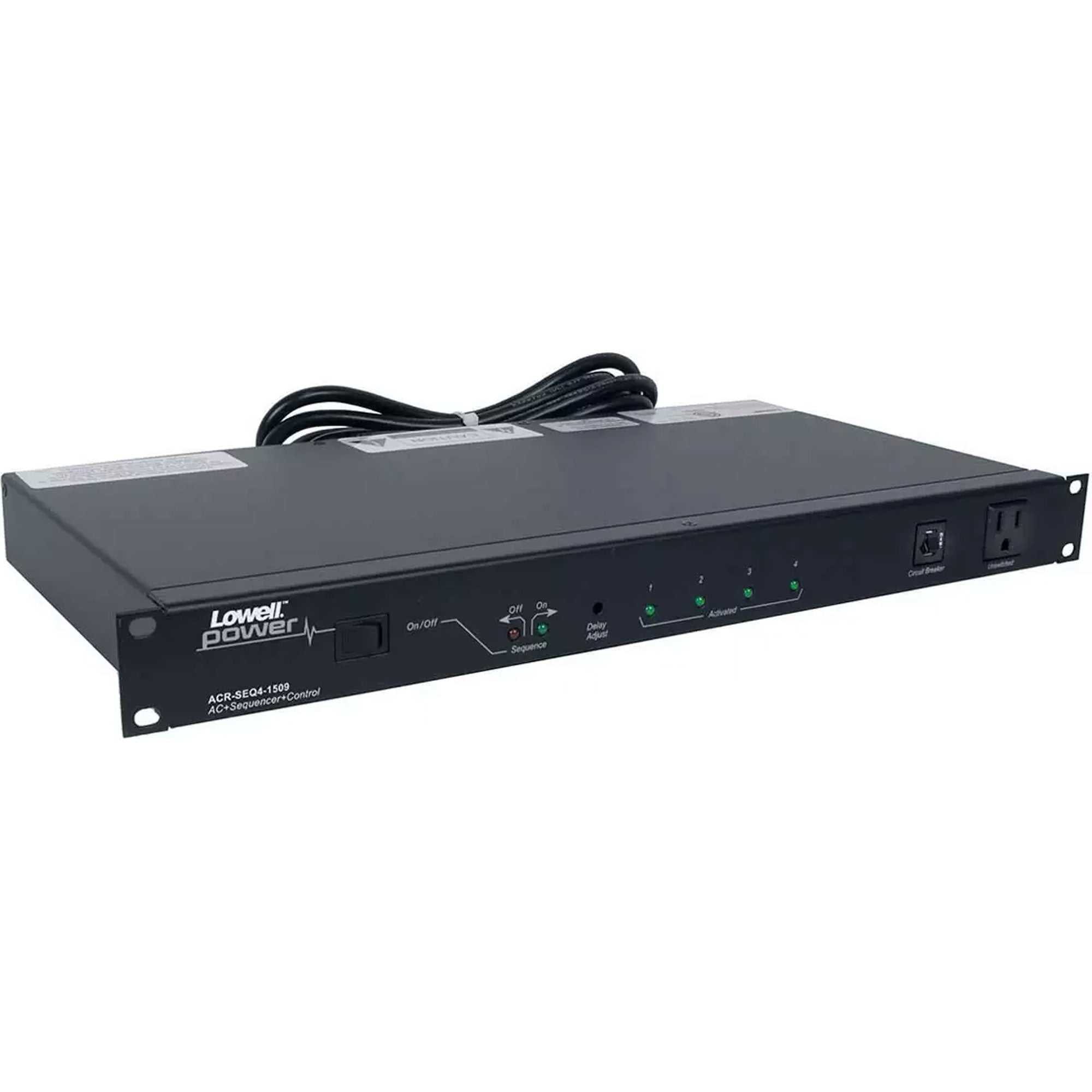 Lowell ACR-SEQ4-1509 15A Rackmount Power Sequencer with 9 Outlets