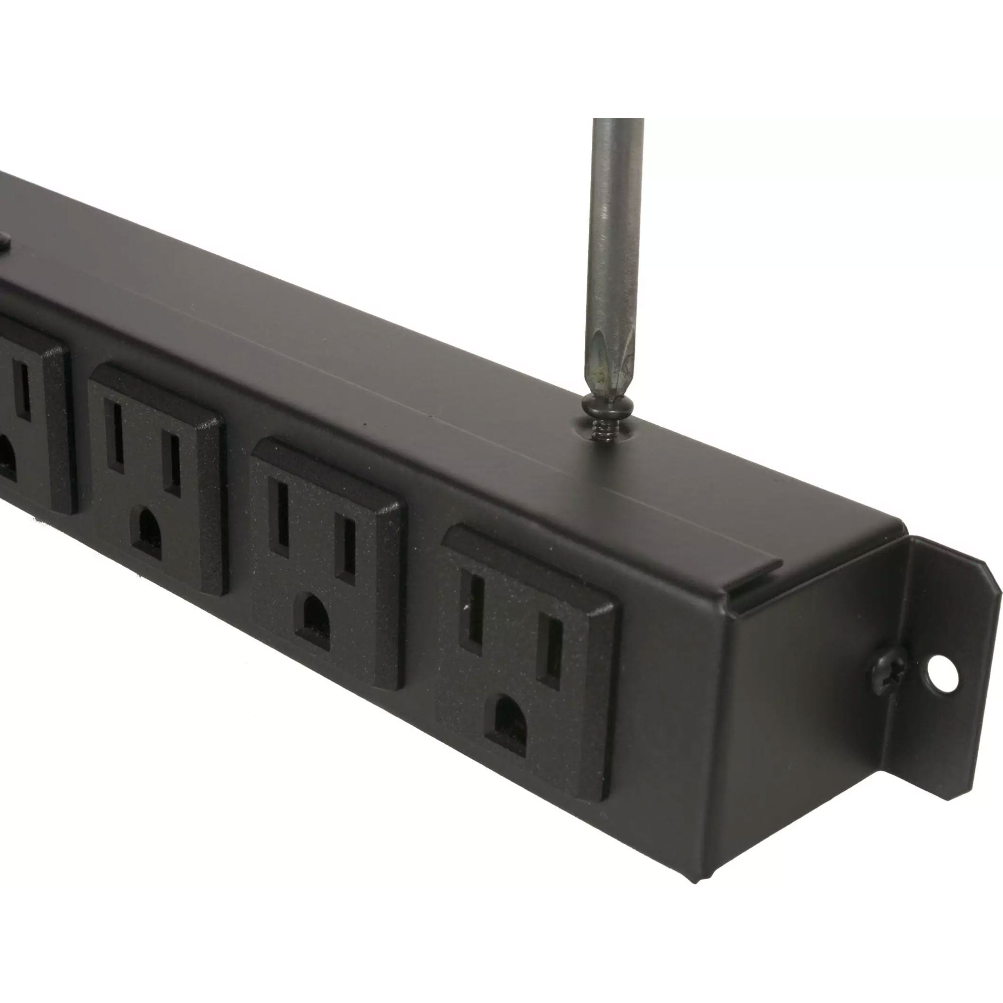 Lowell ACS-1506-WW 15A Power Strip with 6 Outlets and Quick-Install to US or USV Shelf