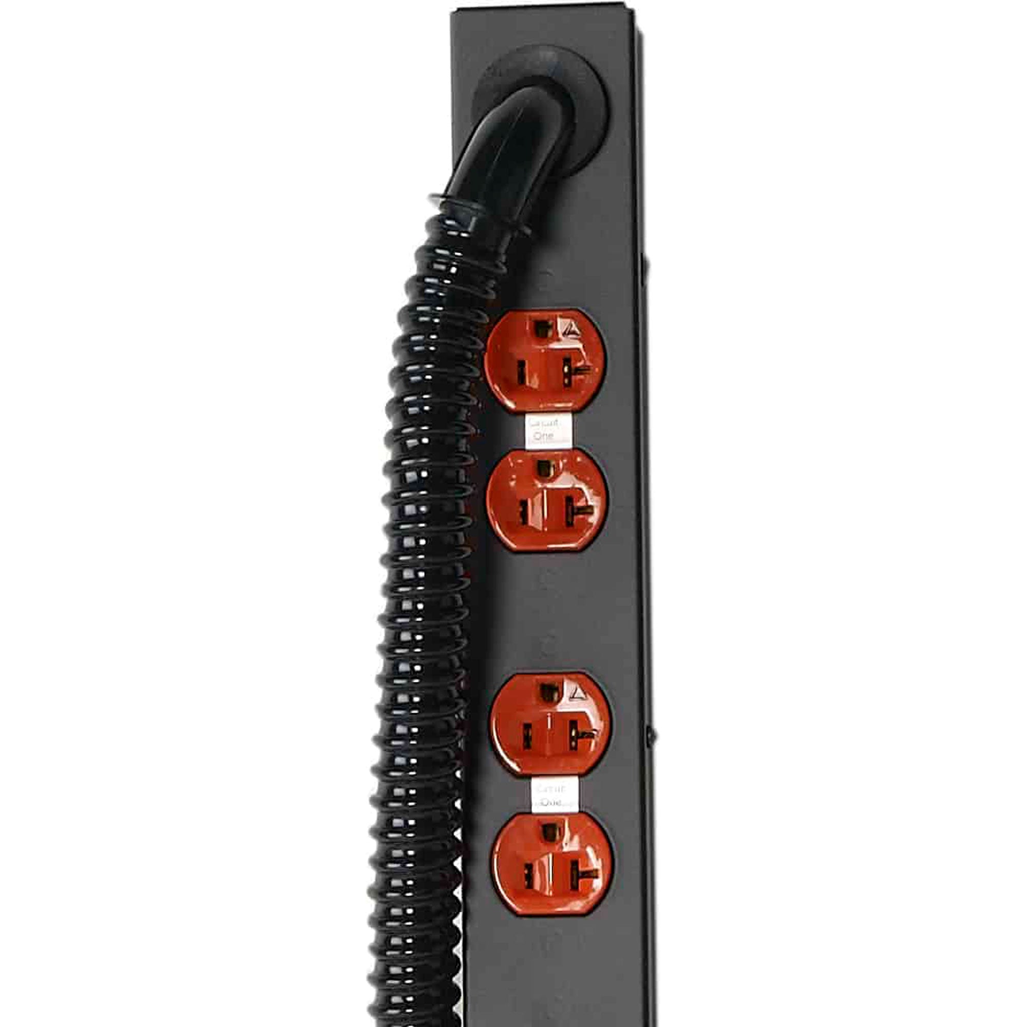 Lowell ACS-2020-IG-6C-HW Hardwired 20A, 6-Circuit Power Strip with 20 I.G. Outlets