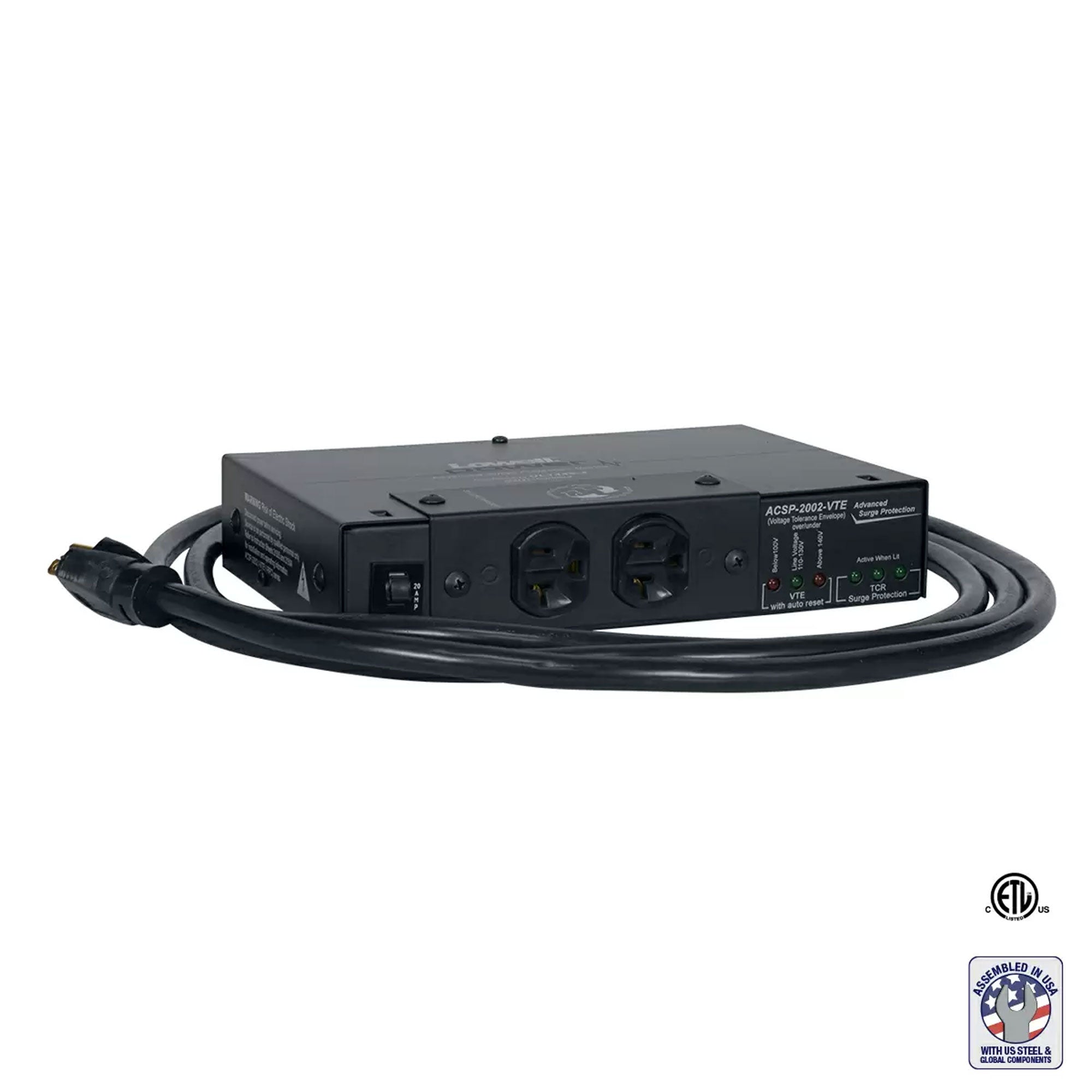 Lowell ACSP-2002-VTE Surge Suppressor with Over/Under Protection