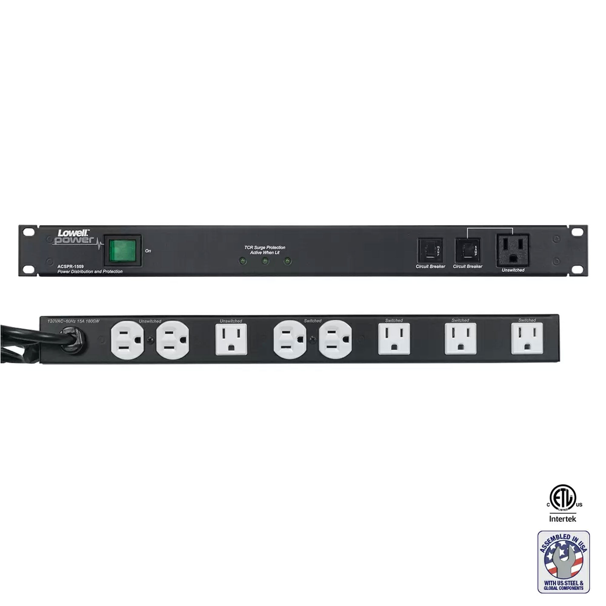 Lowell ACSPR-1509 Rackmount Power Panel