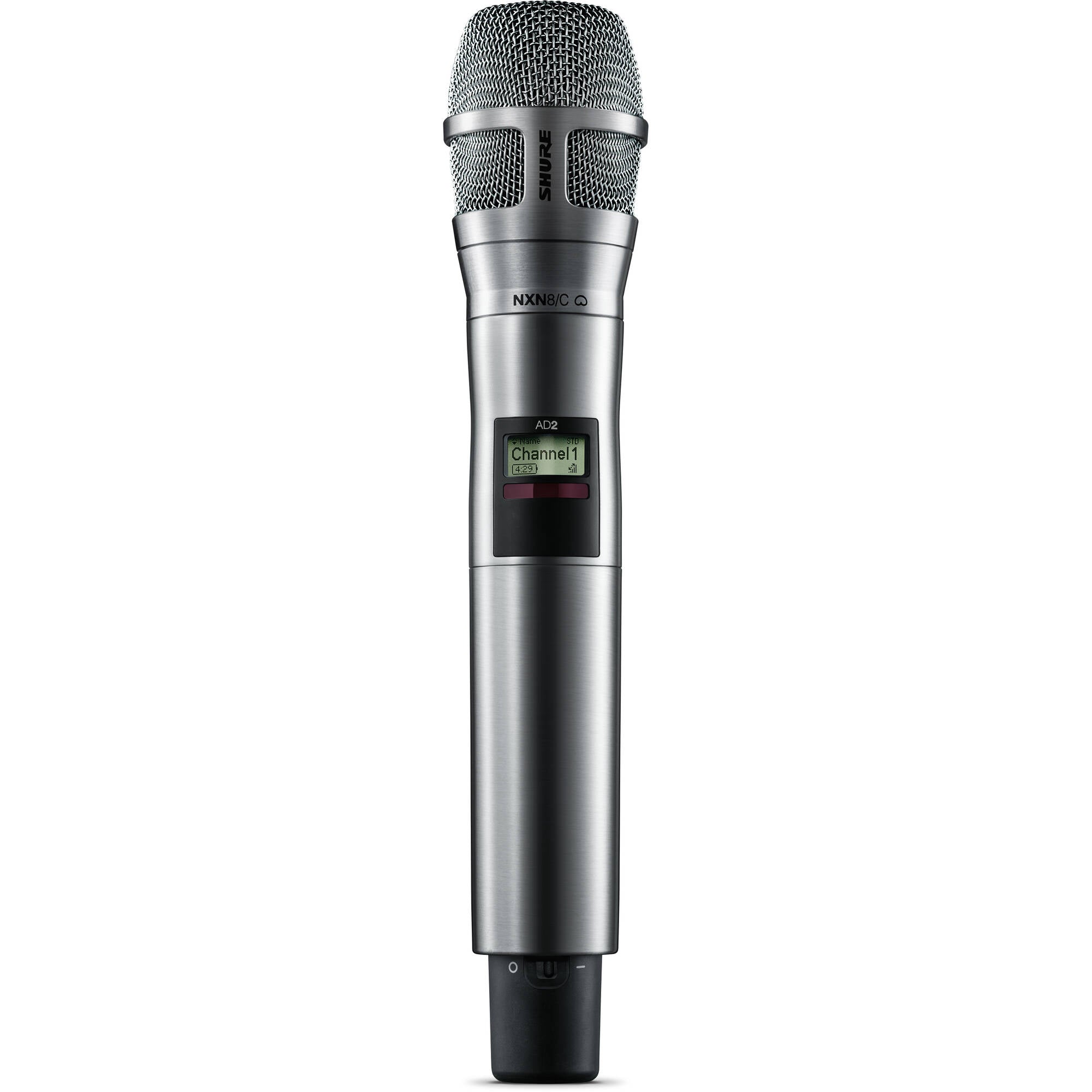 Shure AD2/N8CN Axient Digital Handheld Wireless Transmitter (G57: 470-616 MHz, Nickel)