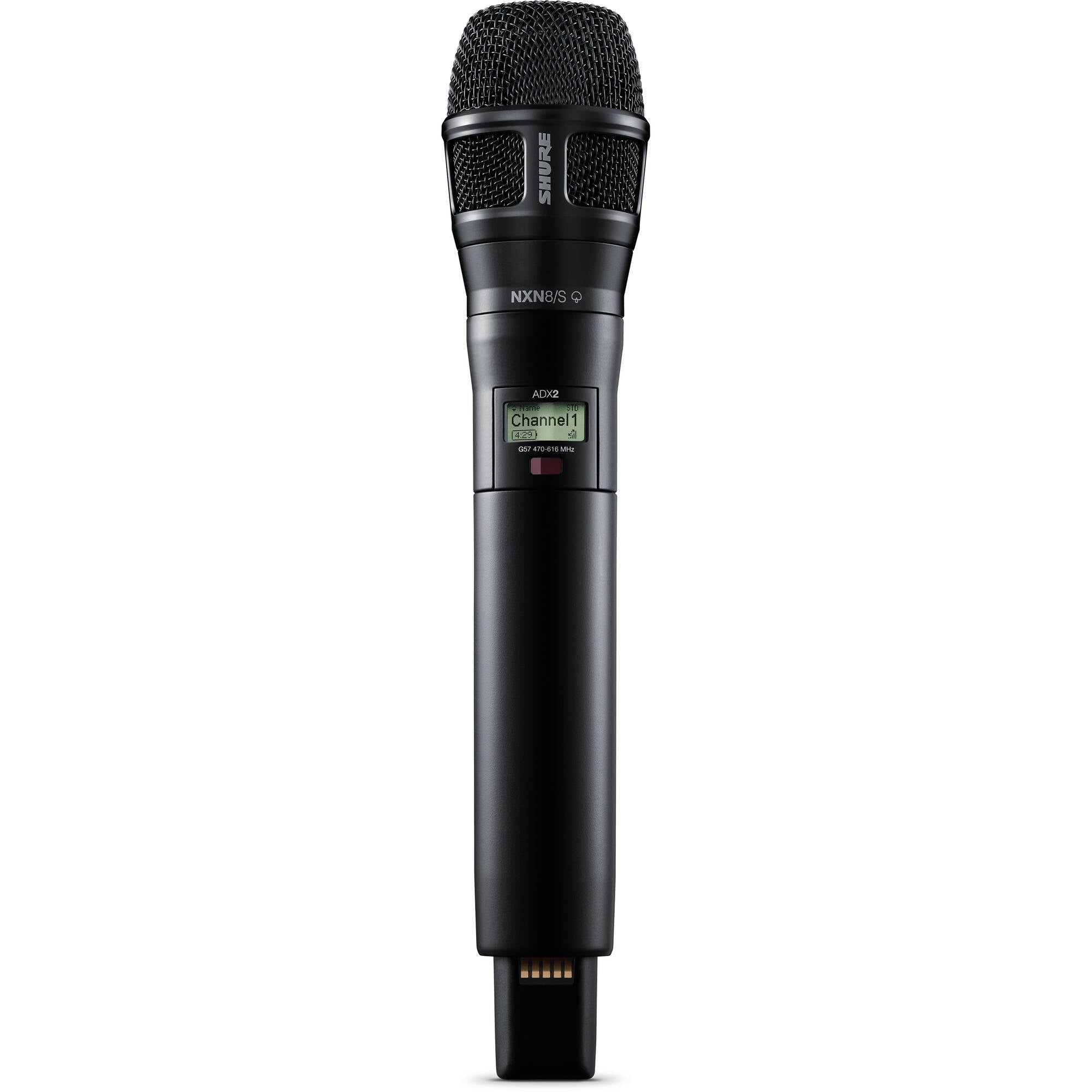 Shure ADX2/N8SB Axient Digital Handheld Wireless Transmitter (G57: 470-616 MHz, Black)