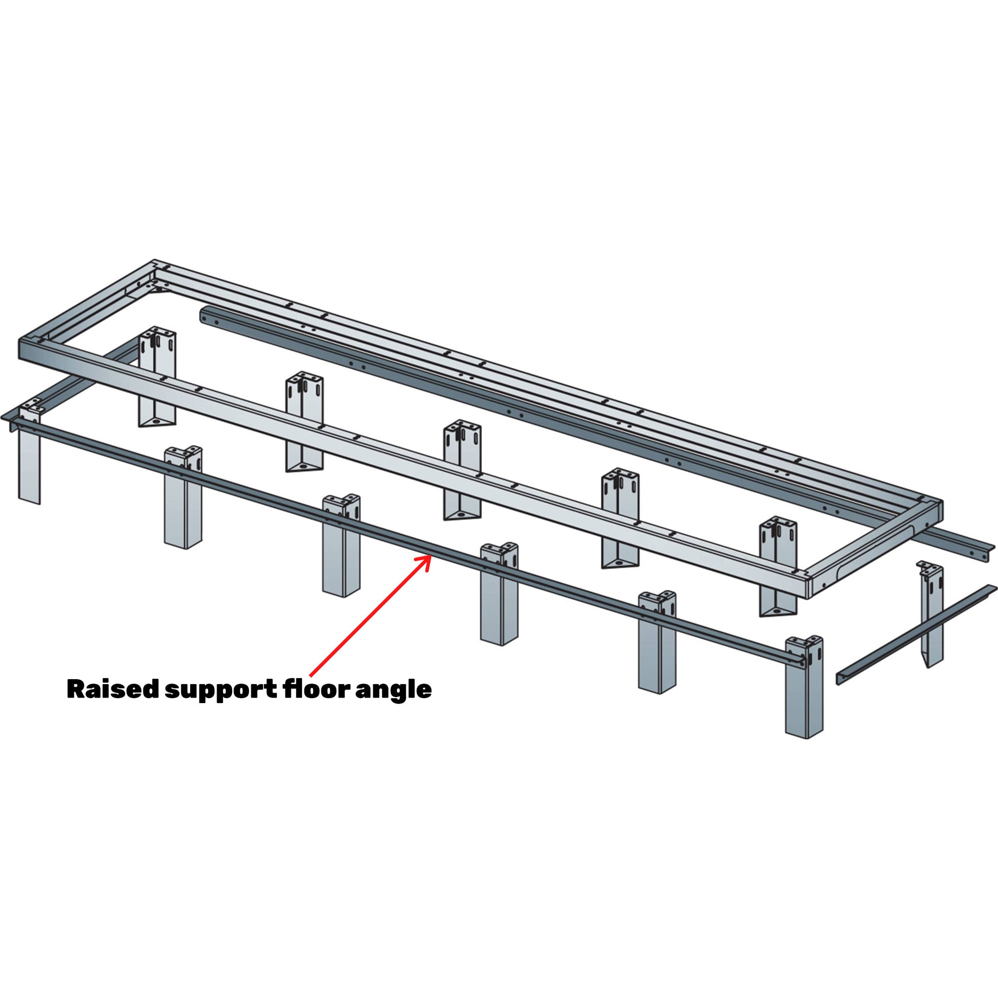 Middle Atlantic ANGLE-2-36 Raised Floor Support Angles