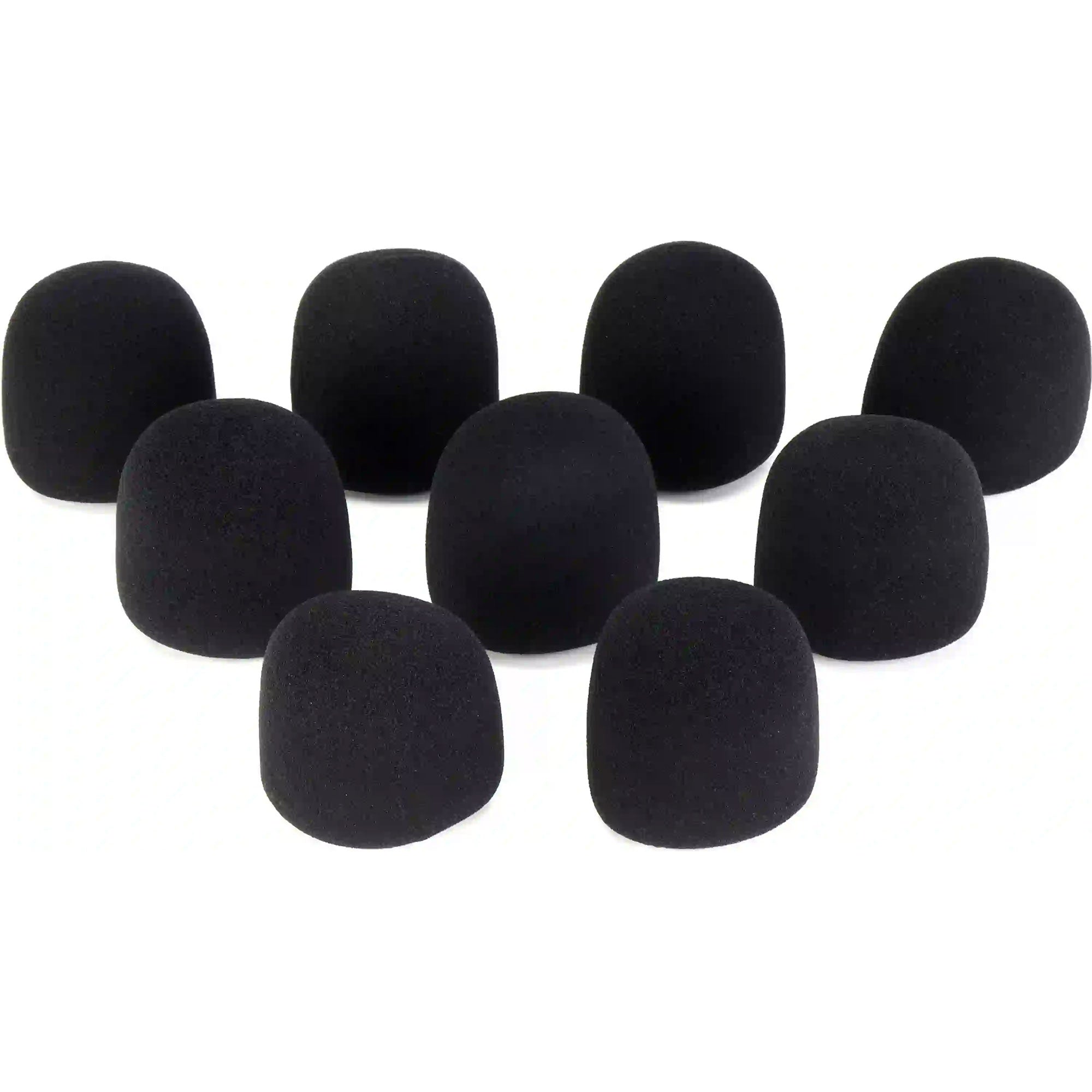 On-Stage ASWS58B5 Foam Windscreen for Handheld Microphones (Black, 5 Pack)