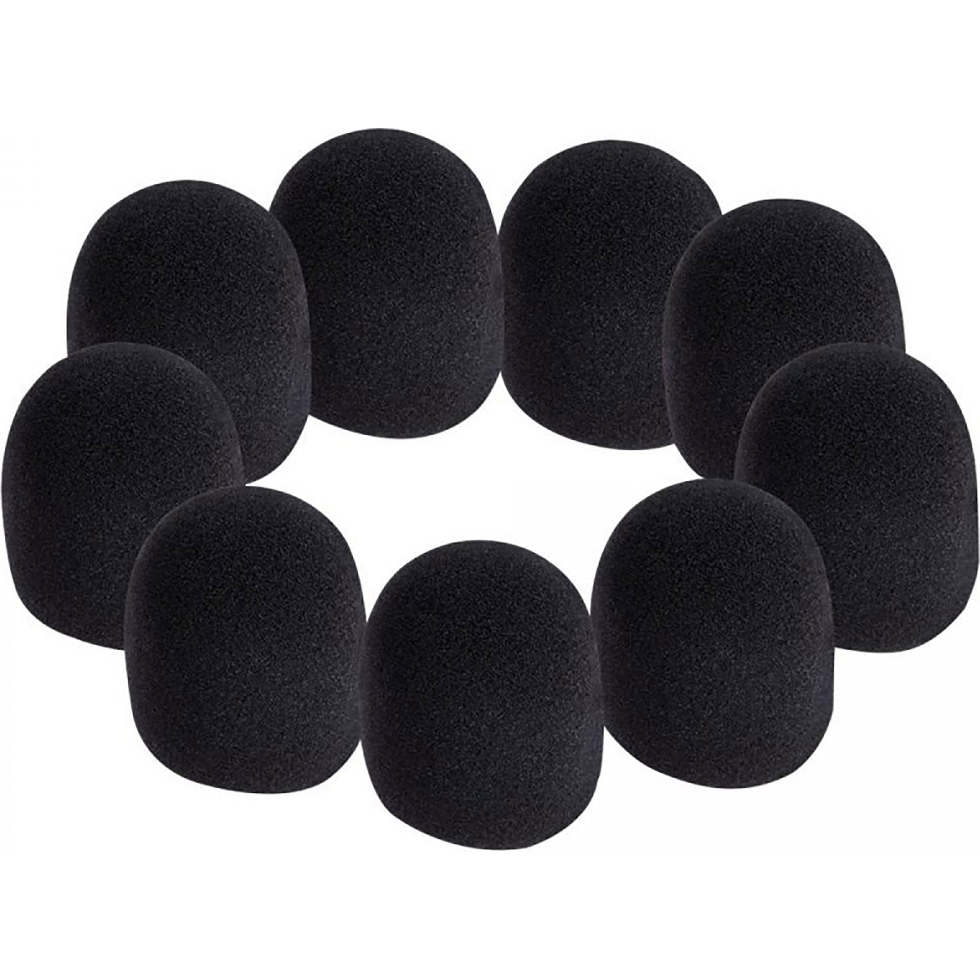 On-Stage ASWS58B5 Foam Windscreen for Handheld Microphones (Black, 5 Pack)