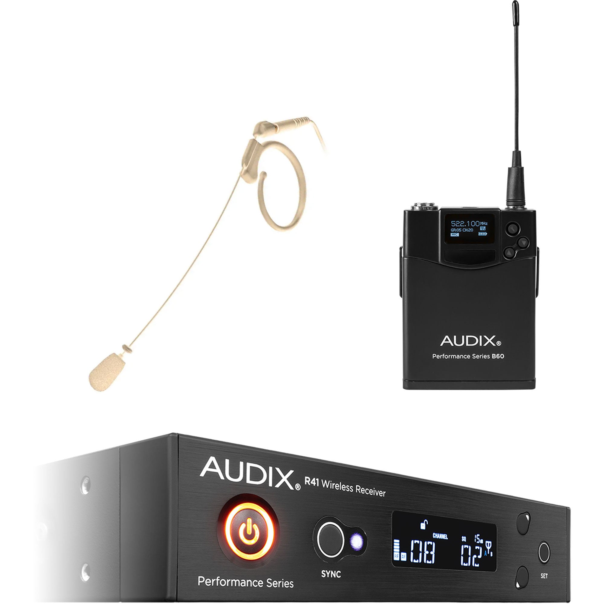 Audix AP41 HT7 Single-Channel Headworn Wireless Microphone System (Beige, 554-586 MHz)