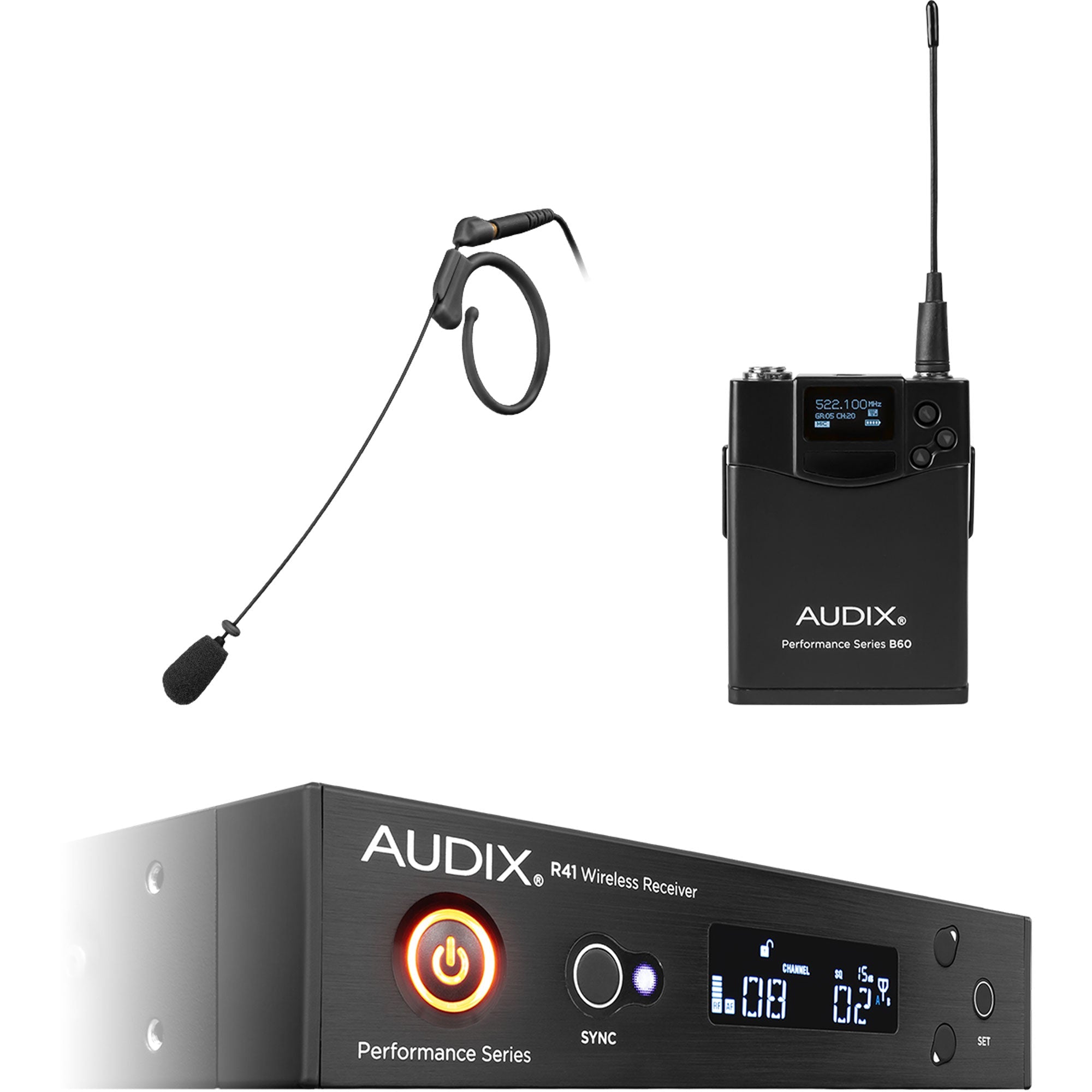 Audix AP41 HT7 Single-Channel Headworn Wireless Microphone System (Black, 554-586 MHz)