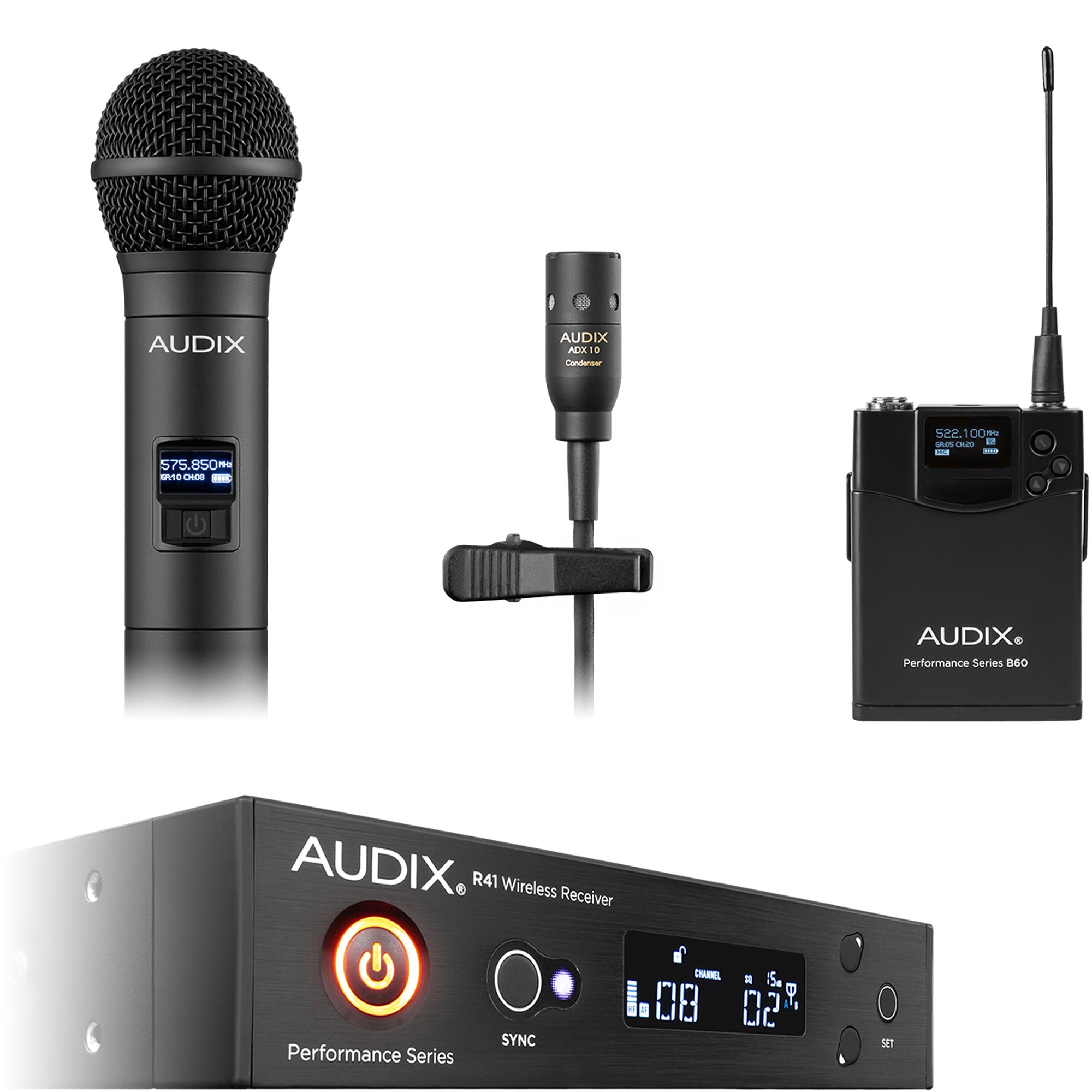 Audix AP41 OM2 L10 Single-Channel Handheld & Lavalier Combo Wireless Microphone System (522-554 MHz)