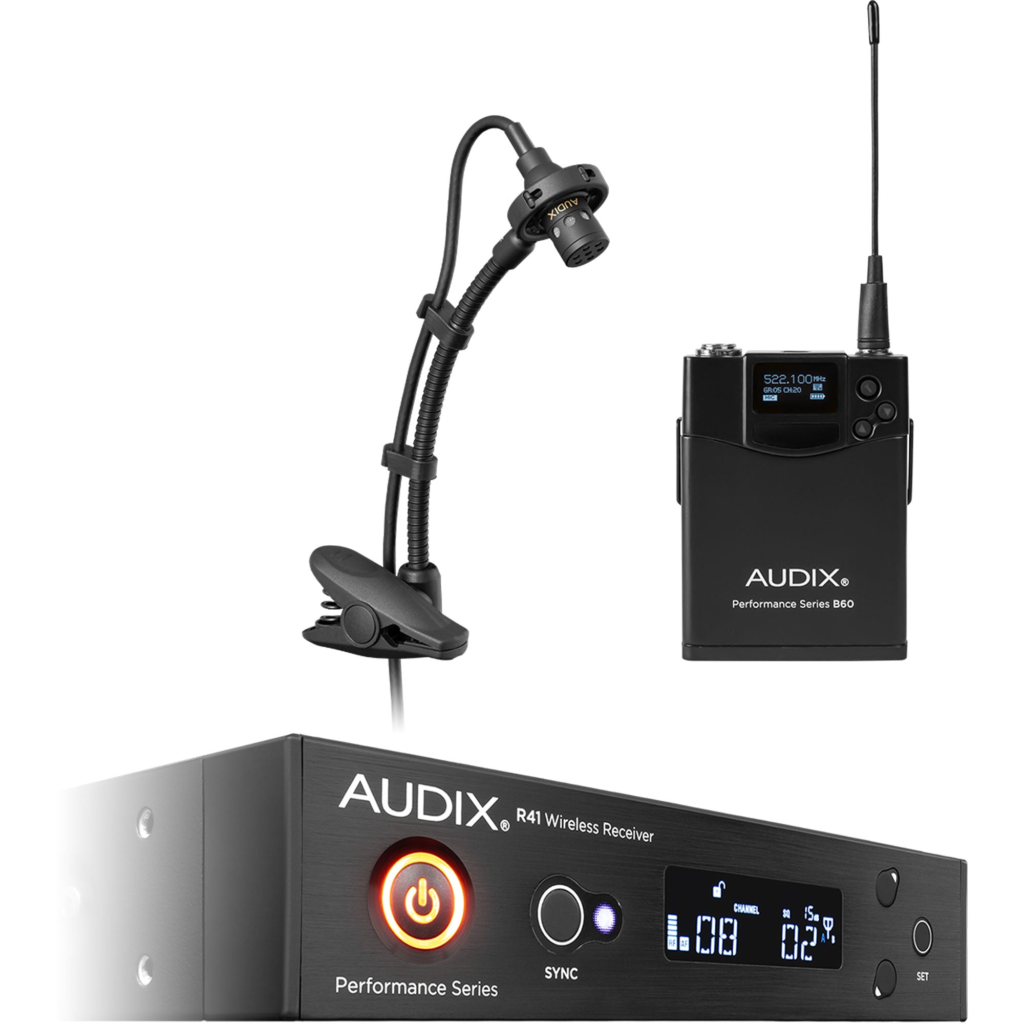 Audix AP41 SAX Single-Channel Instrument Wireless Microphone System (522-554 MHz)