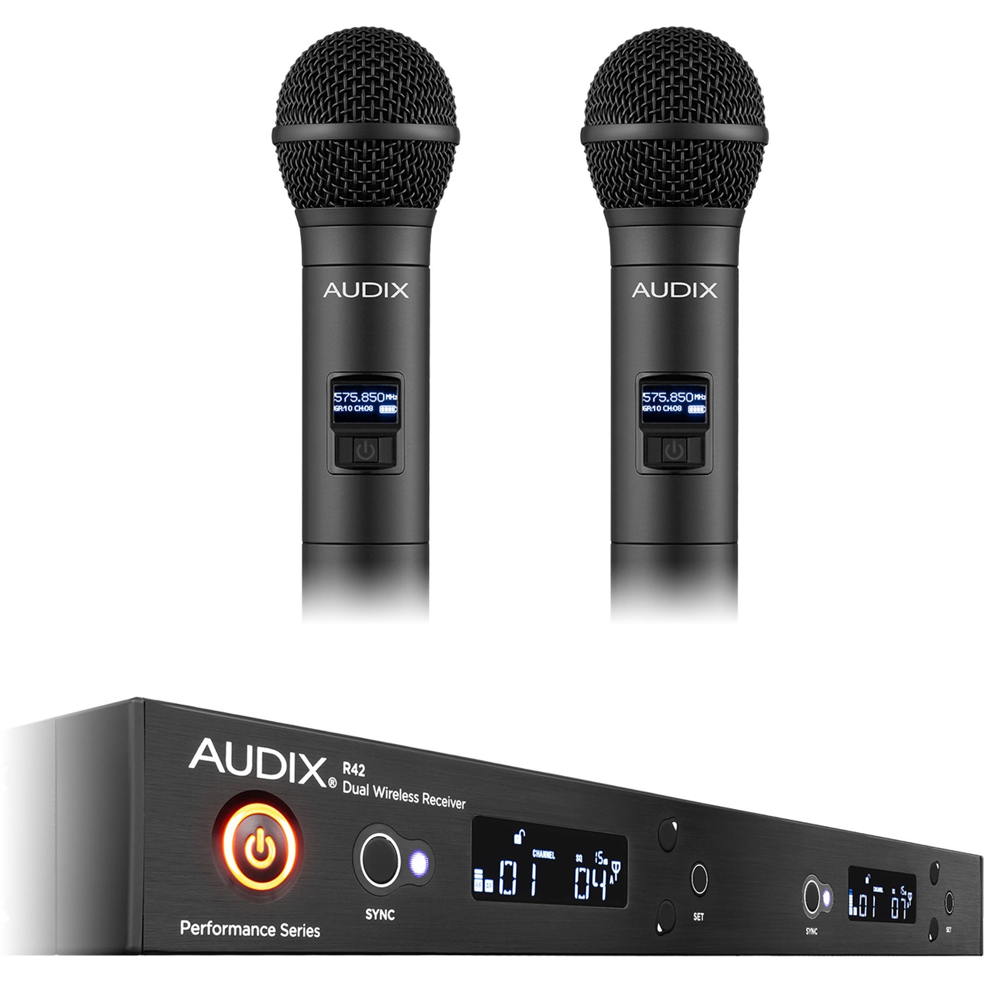 Audix AP42 OM5 Dual-Channel Handheld Wireless Microphone System (522-554 MHz)