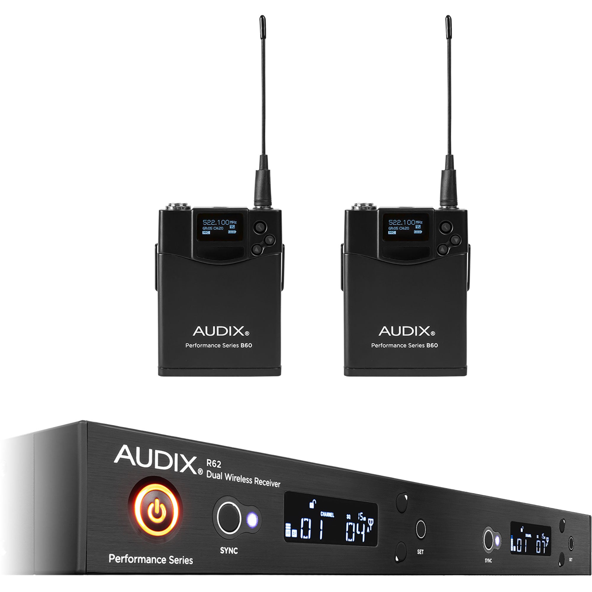 Audix AP62 BP Dual-Channel Bodypack Wireless Microphone System (522-586 MHz)