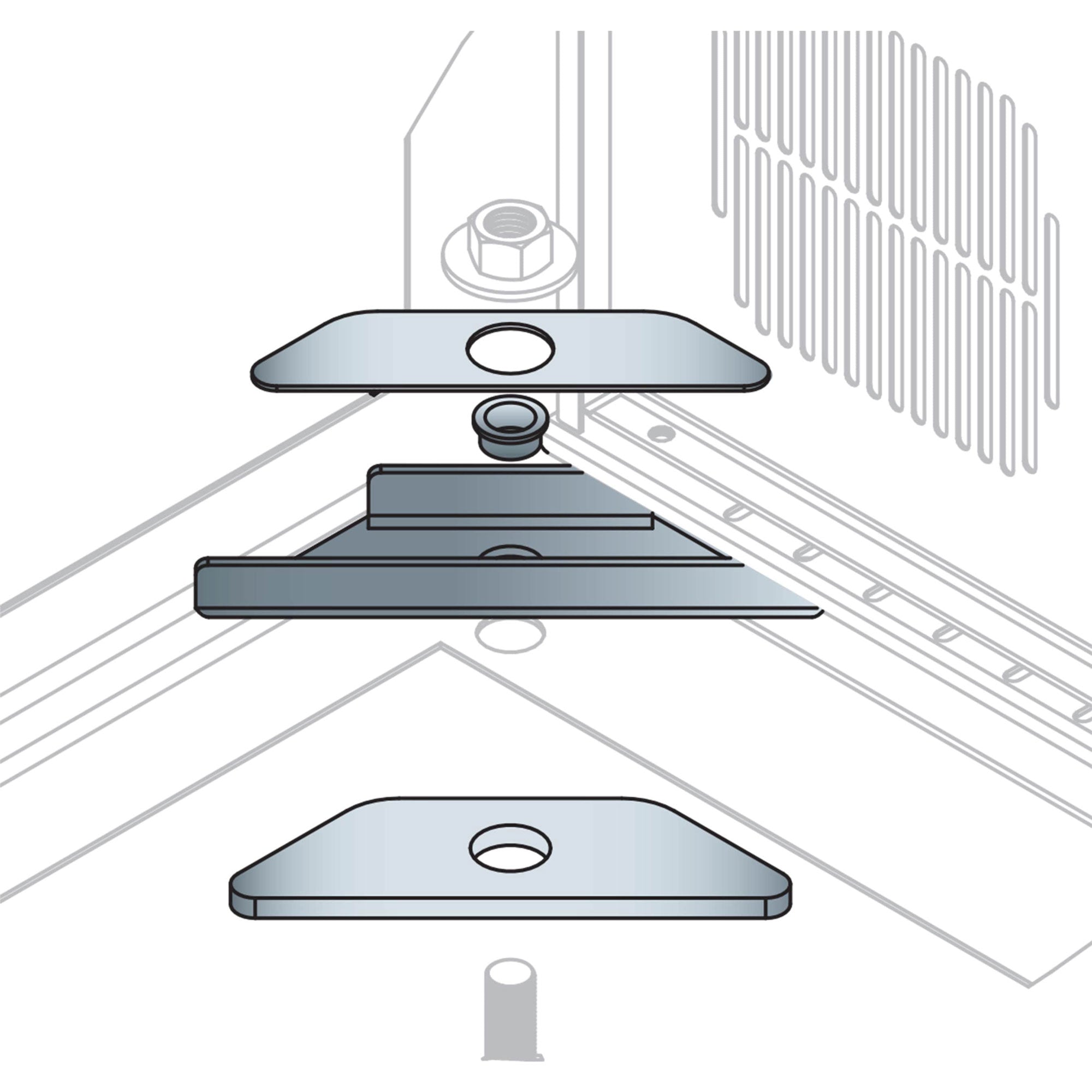 Middle Atlantic BGR-ISO-Z4 Seismic Floor Anchor Kit