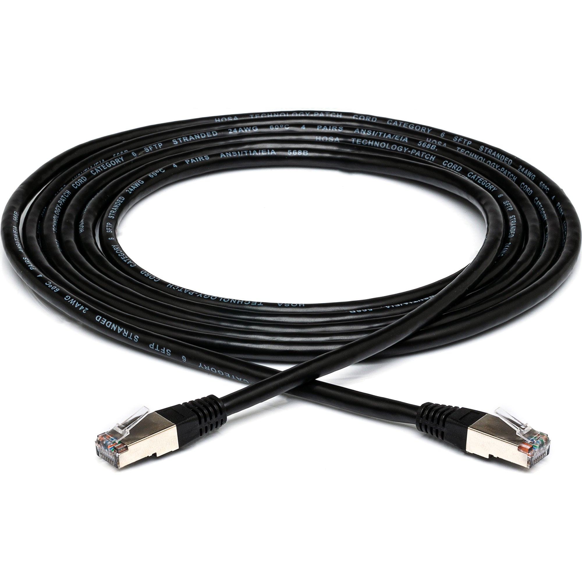 Hosa CAT-625BK Cat6 10/100/1000 Base-T RJ-45 Ethernet Cable (25', Black)