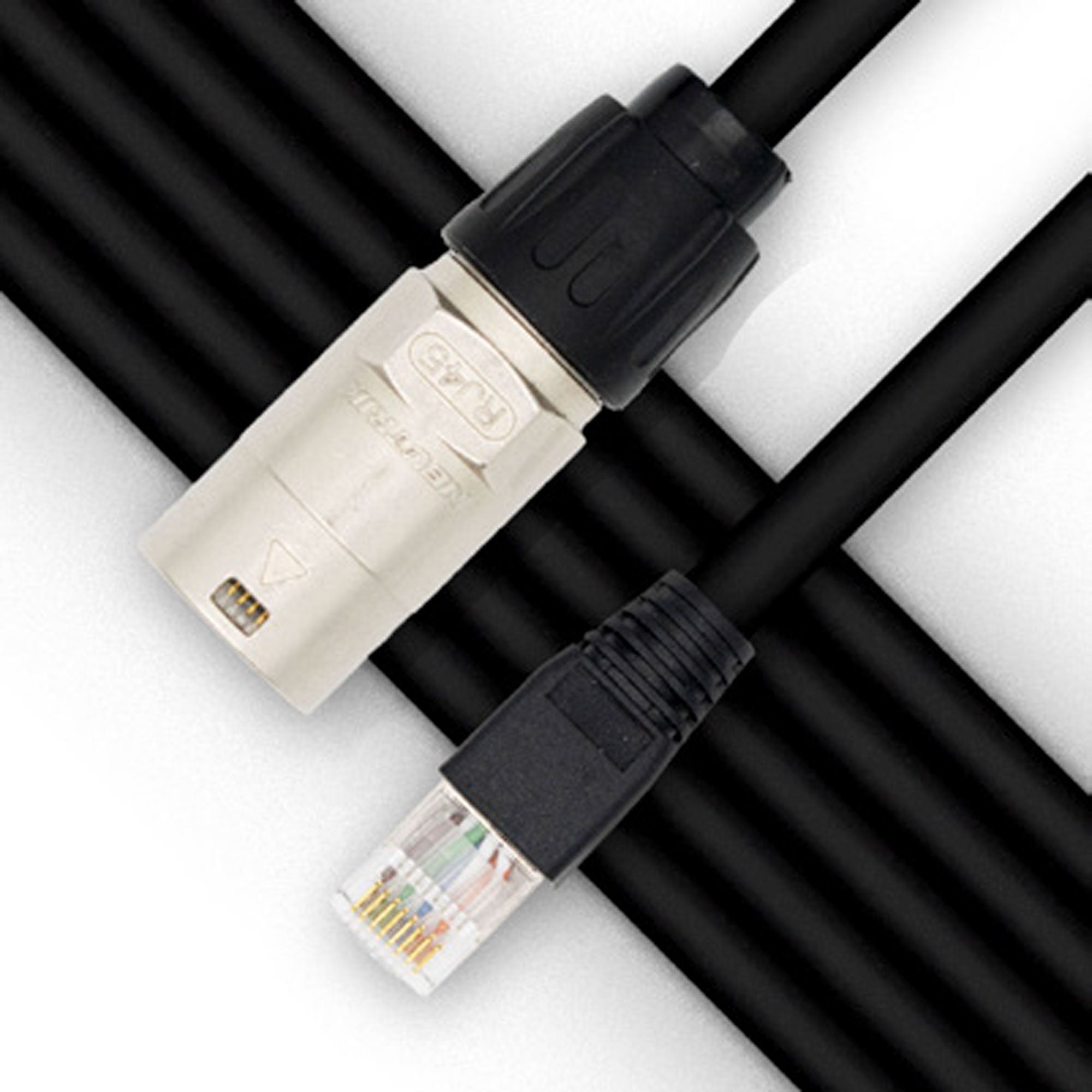 CBI CAT6S-25-1RB Shielded Tactical Rugged RJ45 to etherCON Cat6 Ethernet Networking Cable (25')